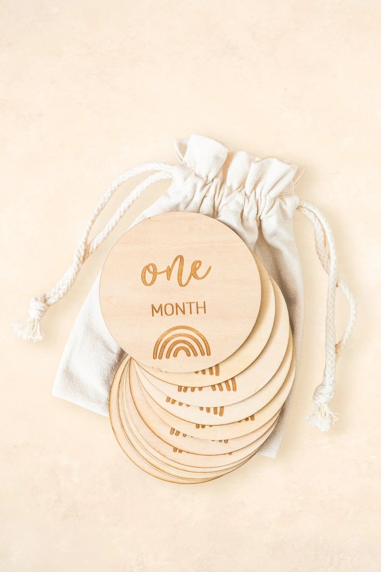 Baby Milestone Wooden Discs