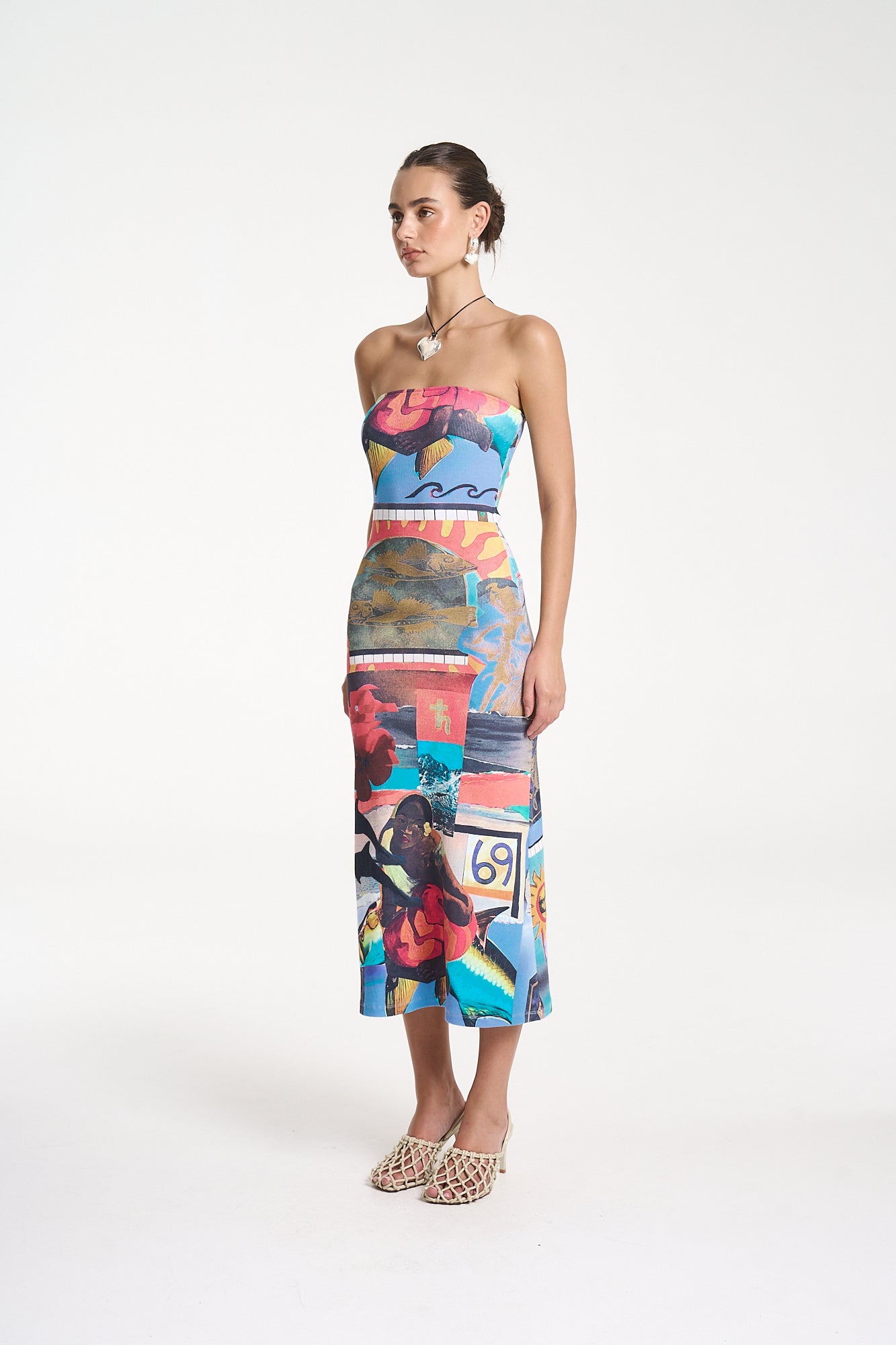 Strapless Midi Dress - Loco