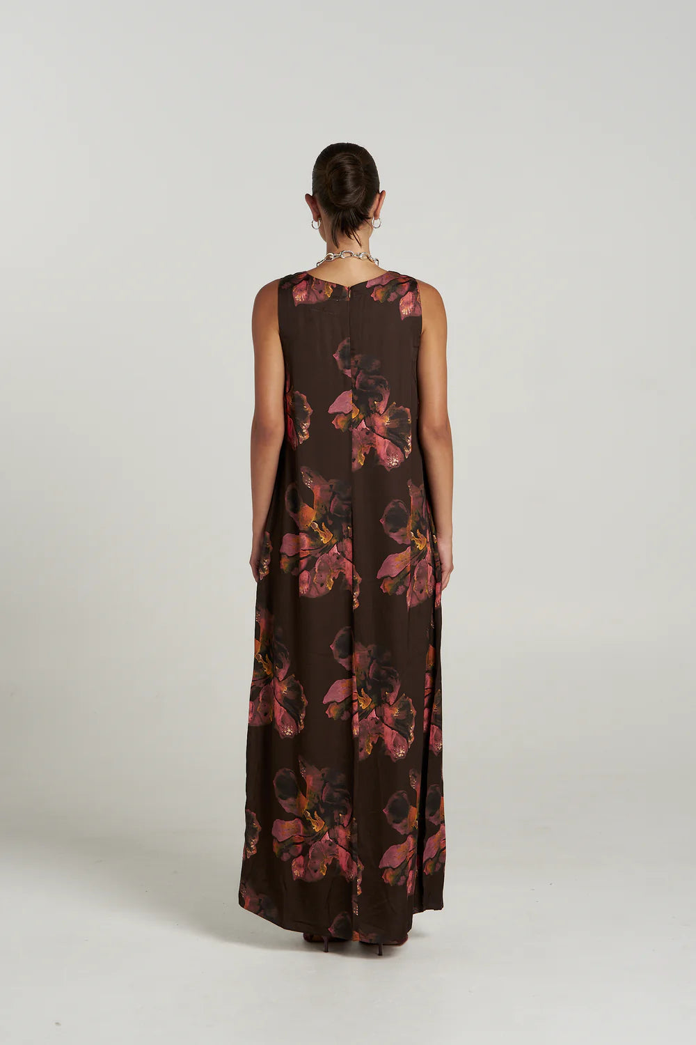 V Neck Maxi – Chocolat Petals
