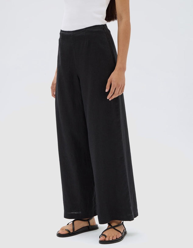 Blythe Linen Pants - Black