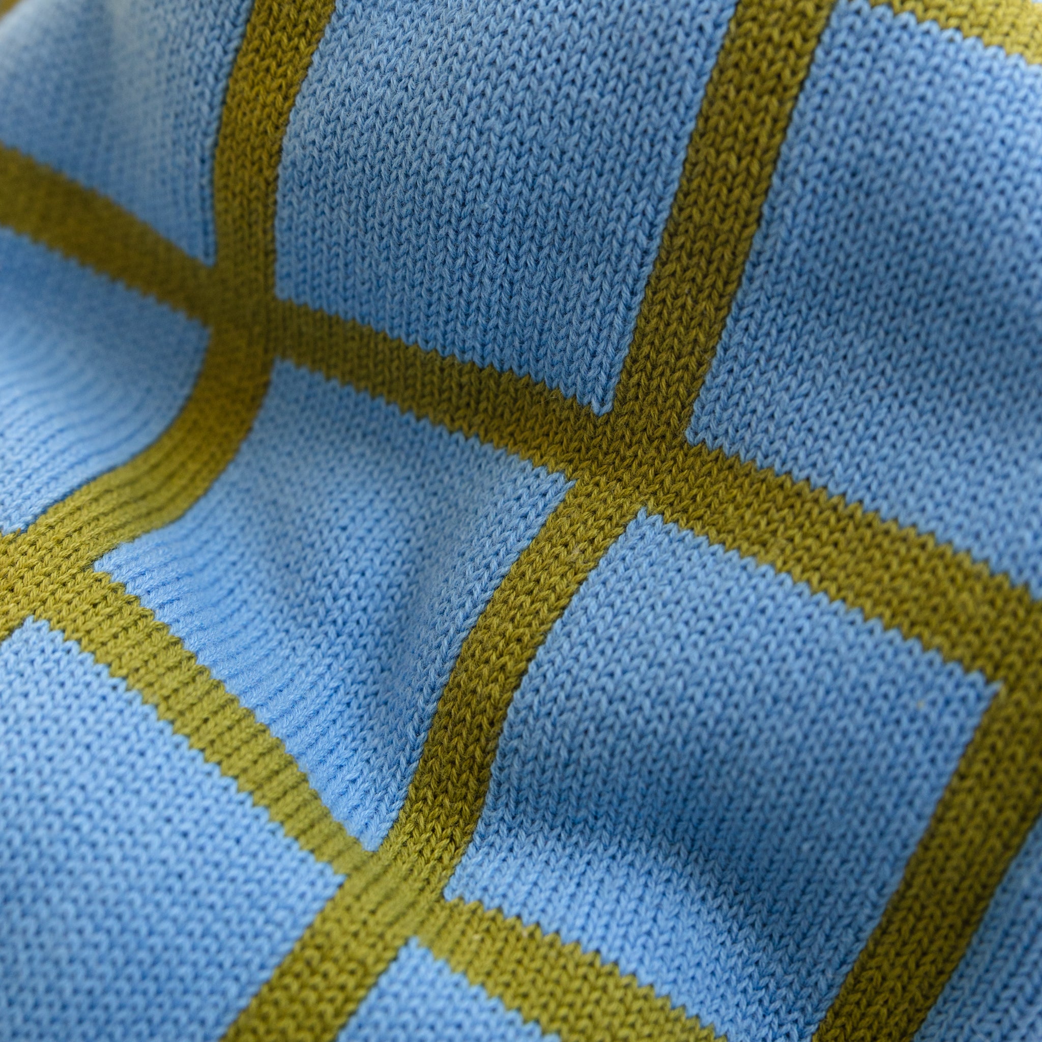 Check Knit Romper - Bluebird