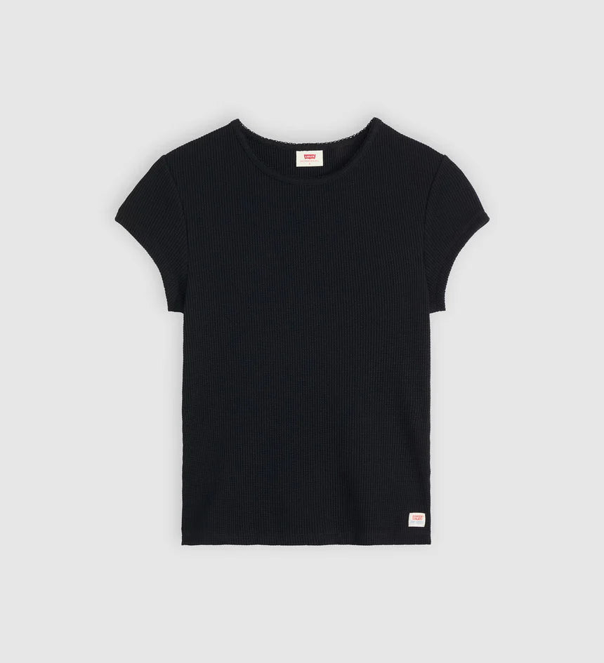 Dry Goods Waffle Cap-Sleeve Tee