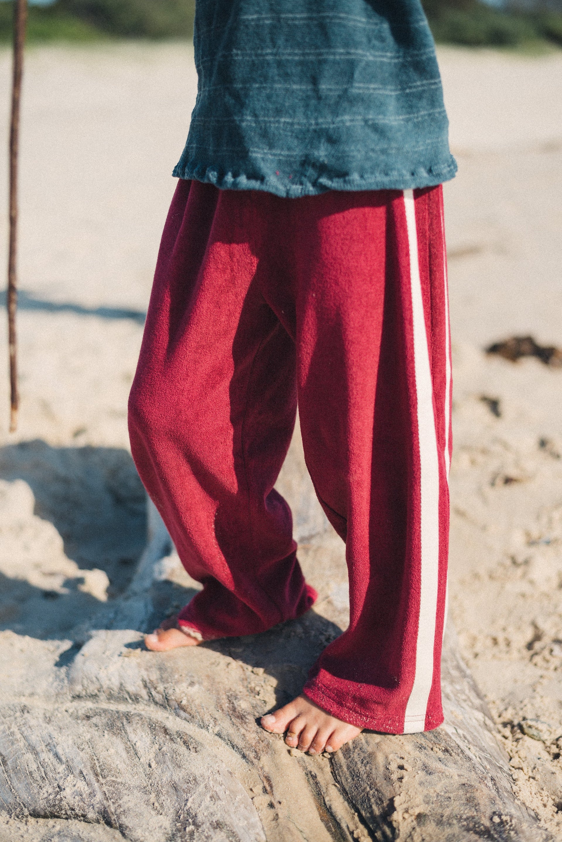 Mini Terry Pant - Berry