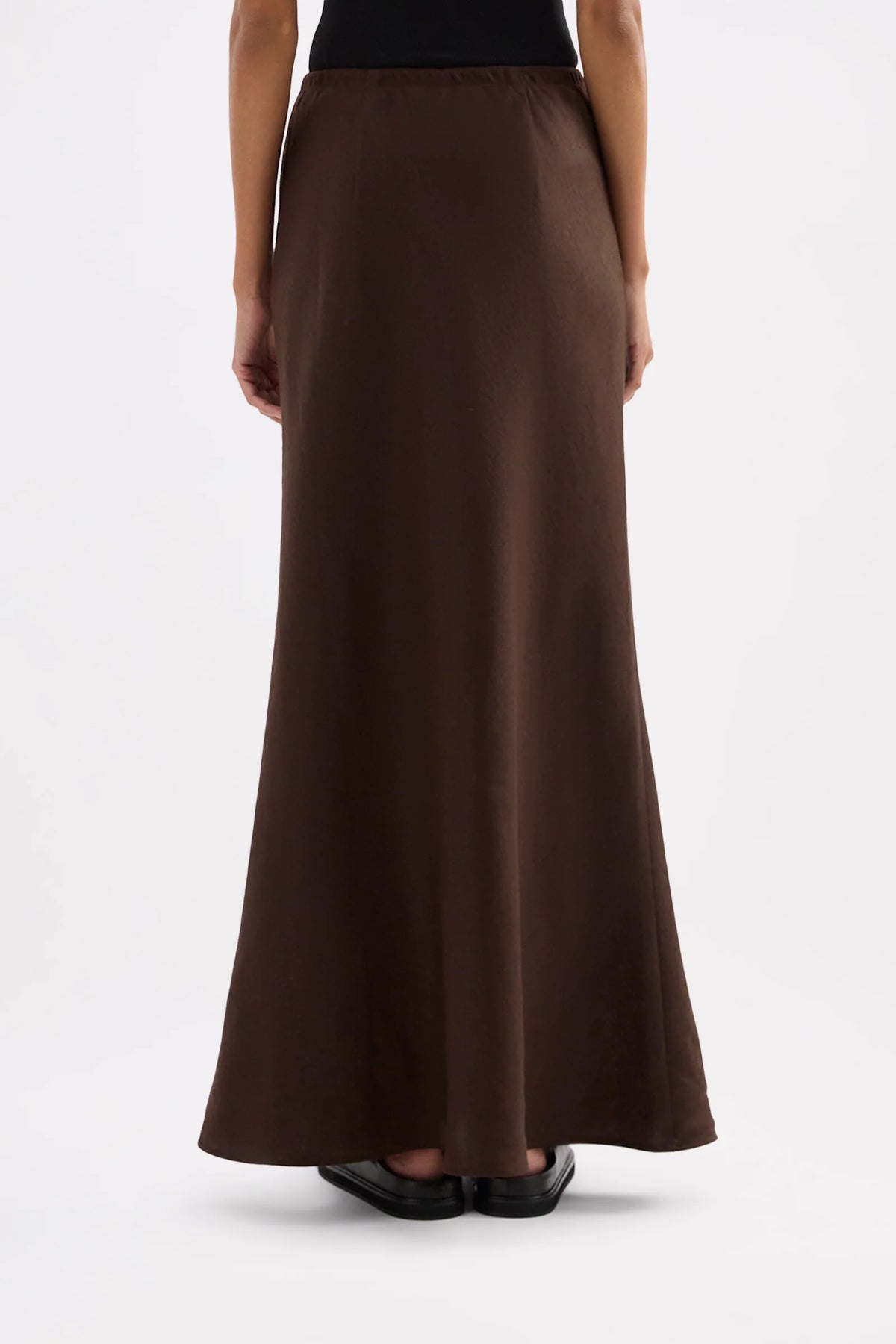 Amani Linen Skirt - Chocolate