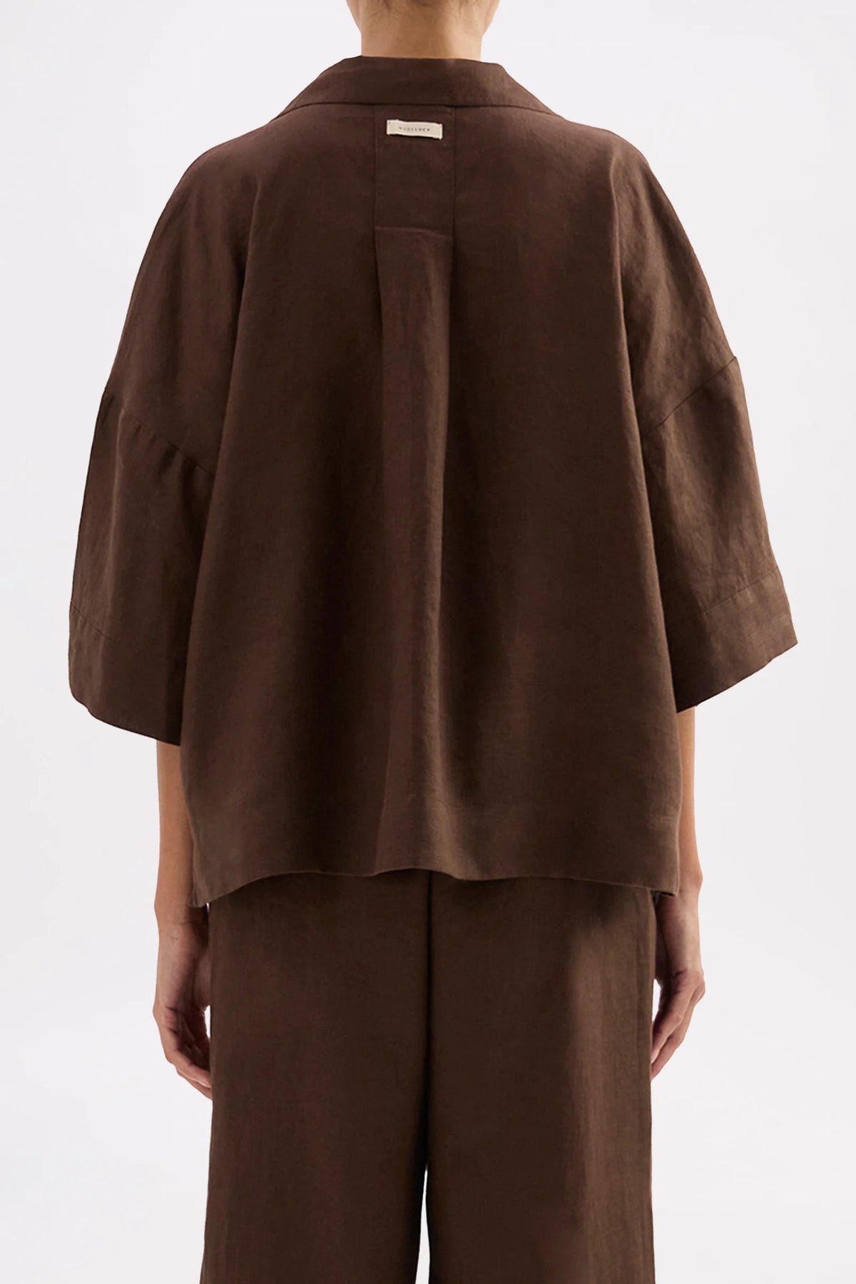 Lounge Linen Shirt - Chocolate