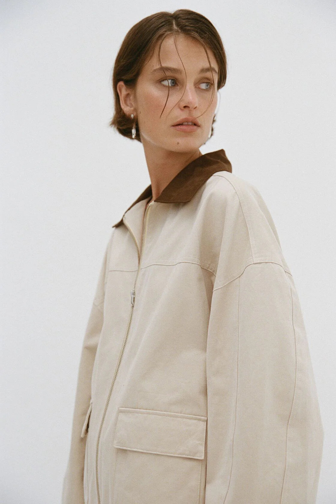 Rory Jacket - Beige & Espresso