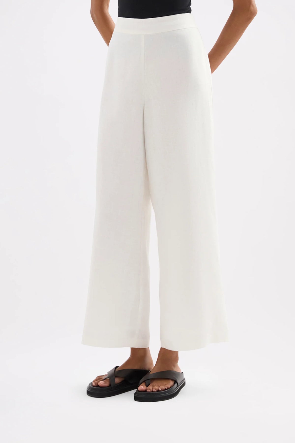 Thilda Linen Culotte - White