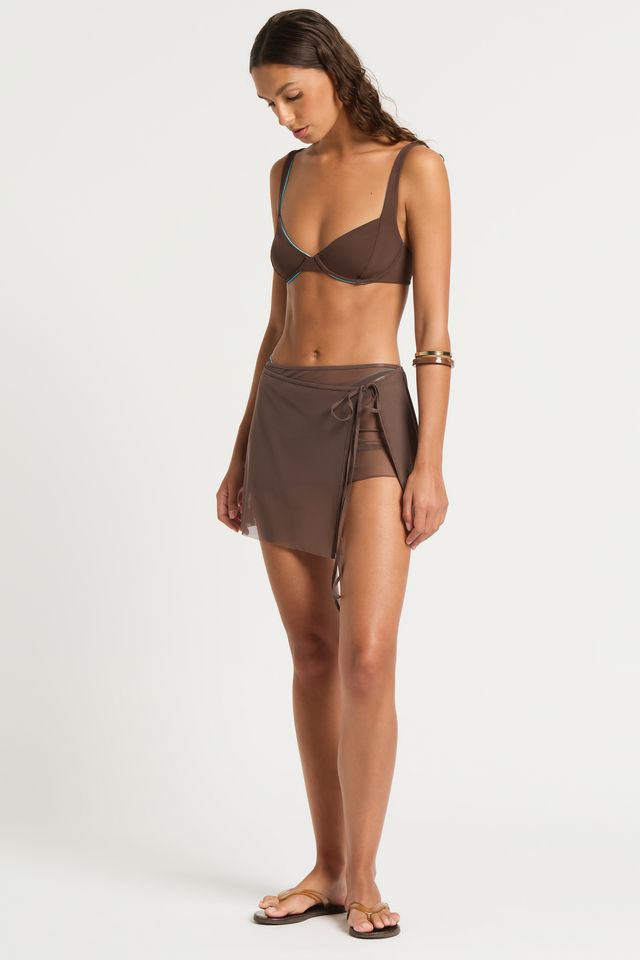 Maeve Mini Skirt - Rosewood Mesh