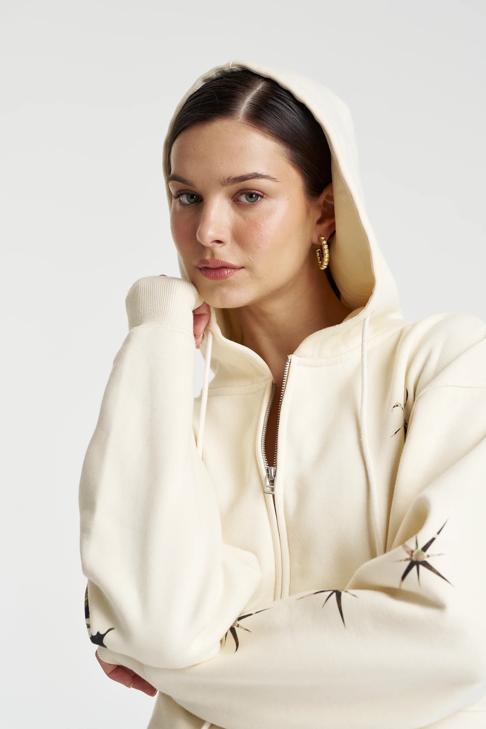 Motif Hoodie - Vanilla