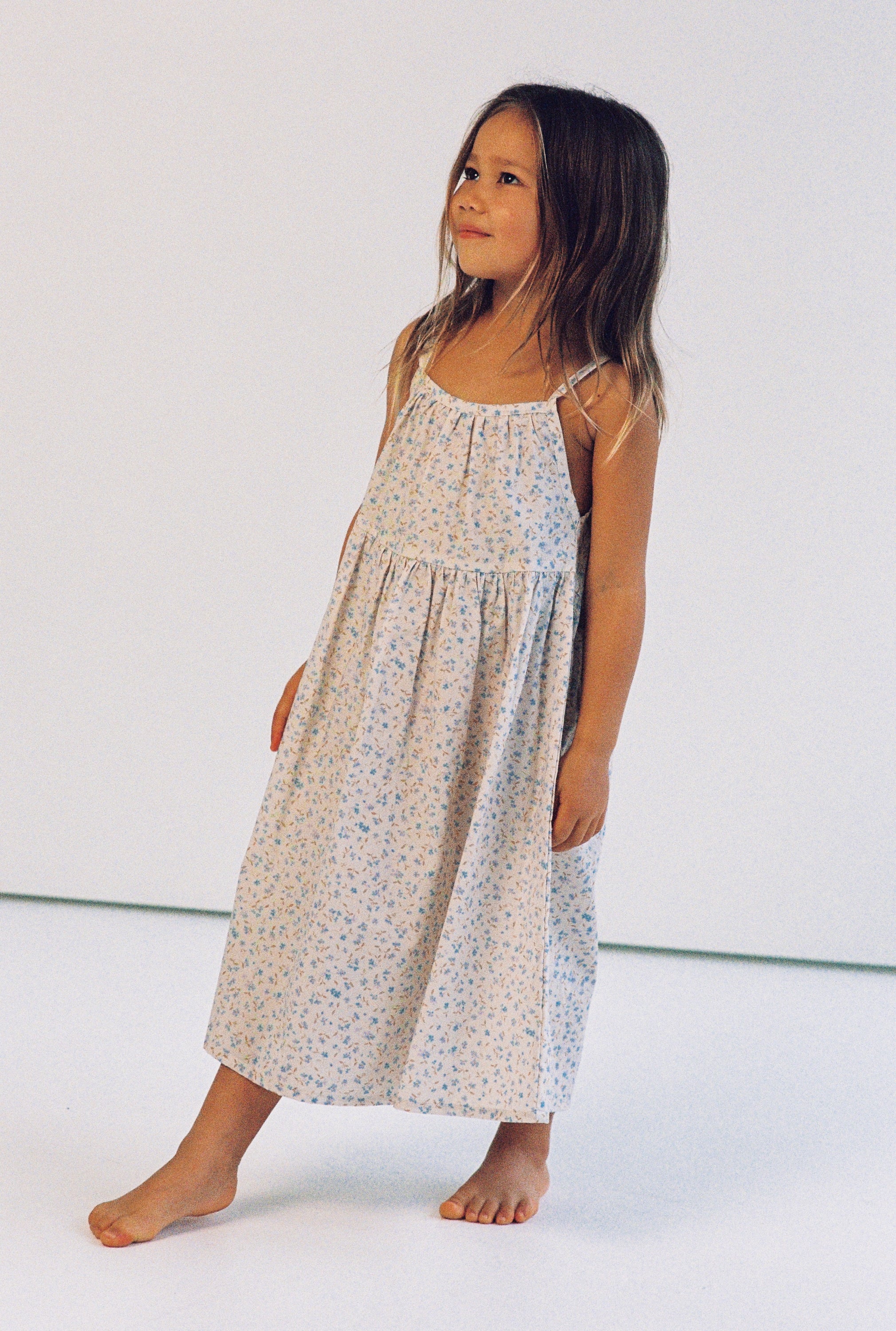 Darcy Dress - Indigo Bloom Print