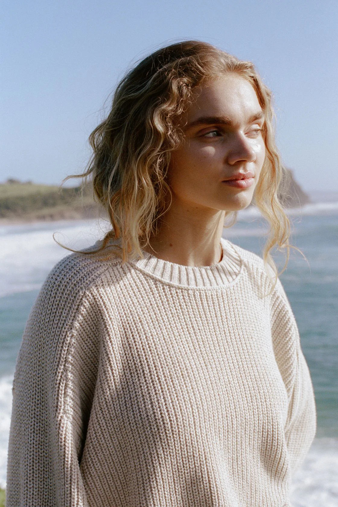 Solene Sweater - Cream & Sand