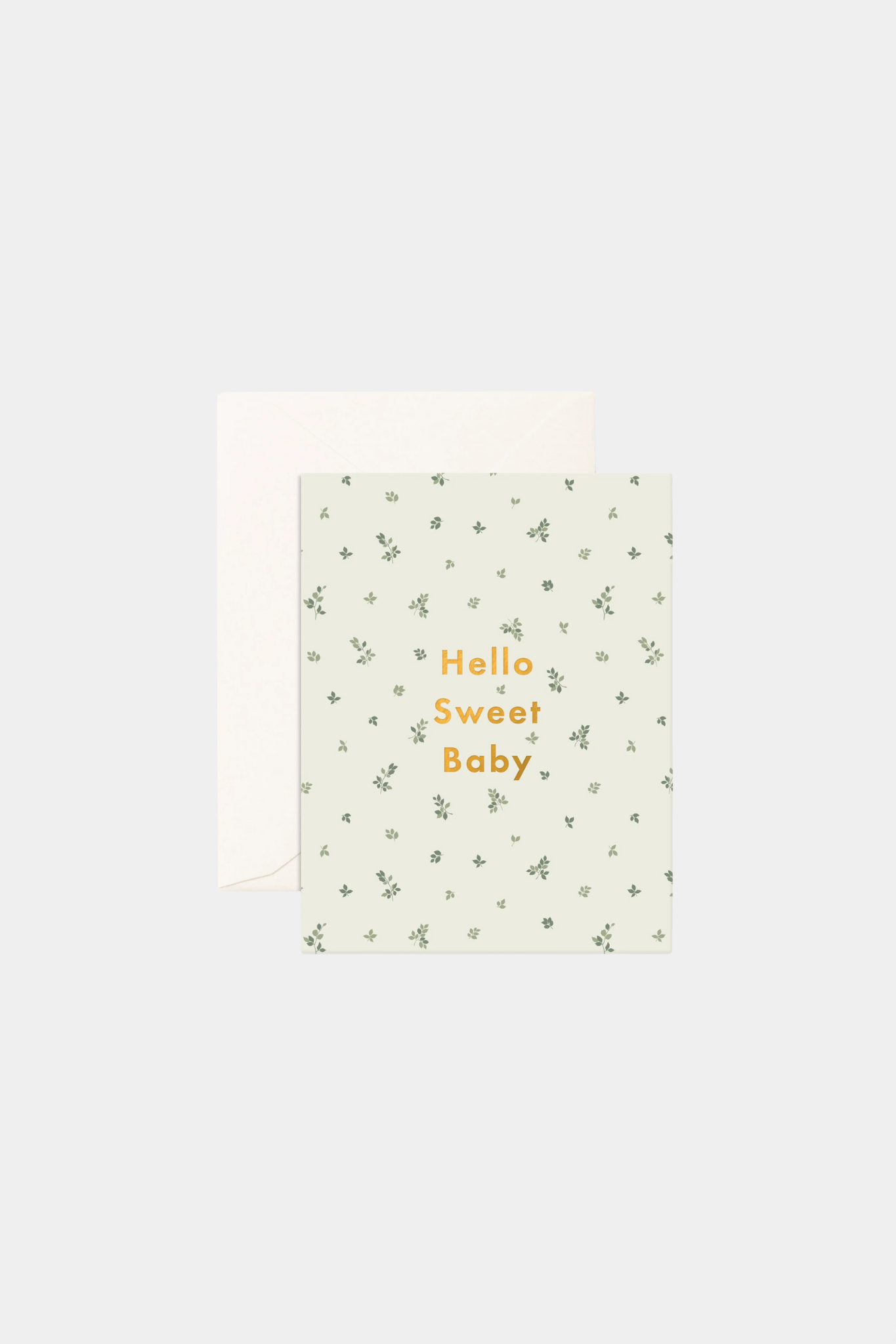 Hello Sweet Baby Broderie Greeting Card