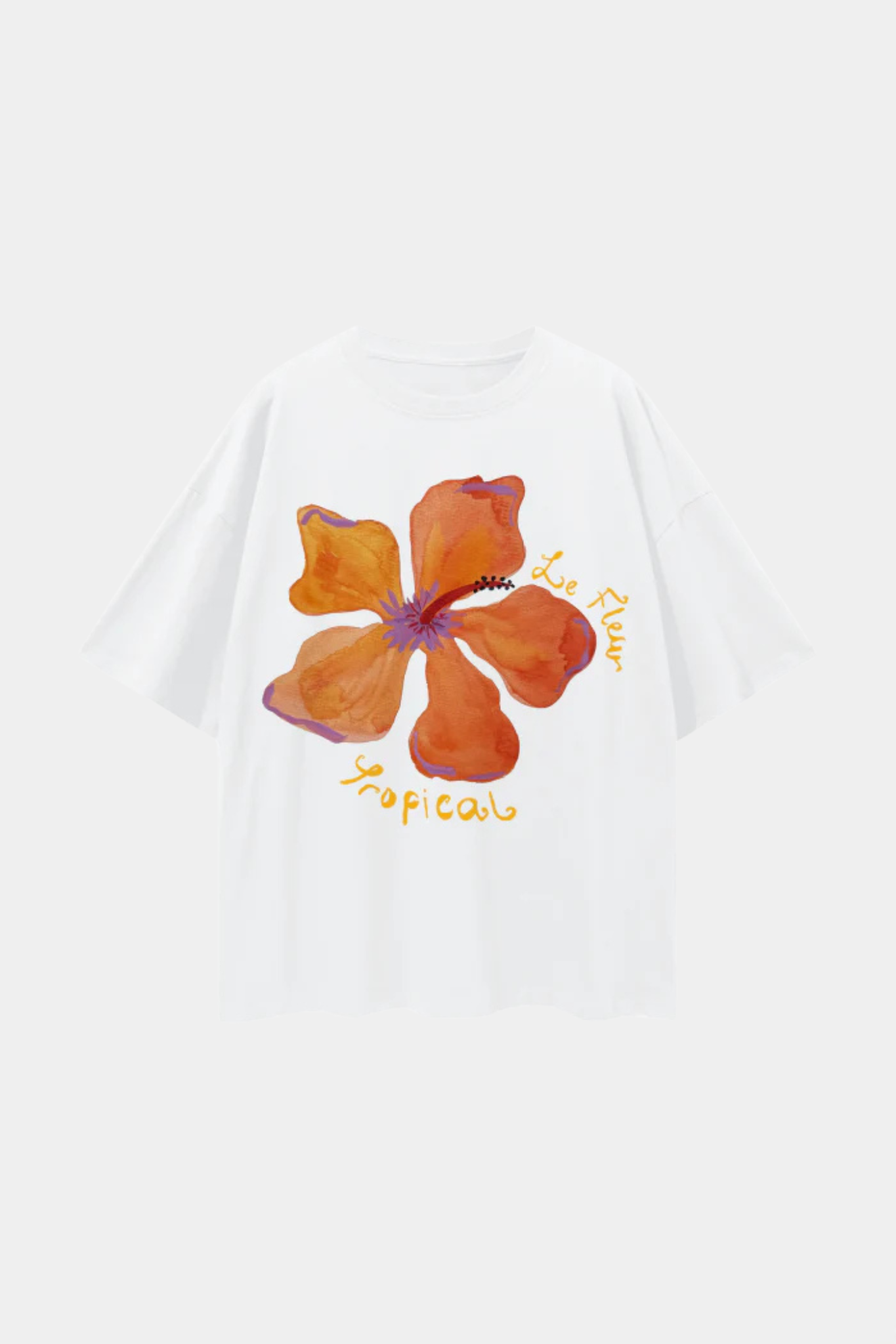 Le Fleur Tropical Oversized - White