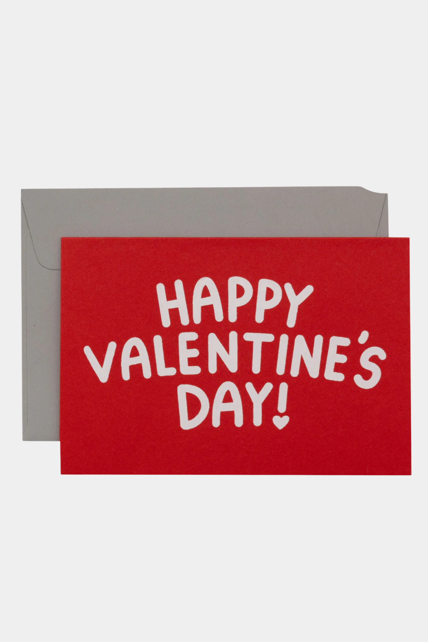 Happy Valentine's Day Card - White/Red