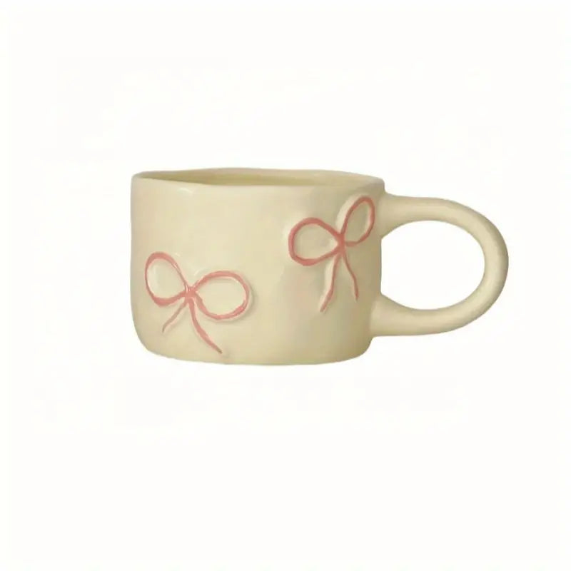 Cream Mug with Bows