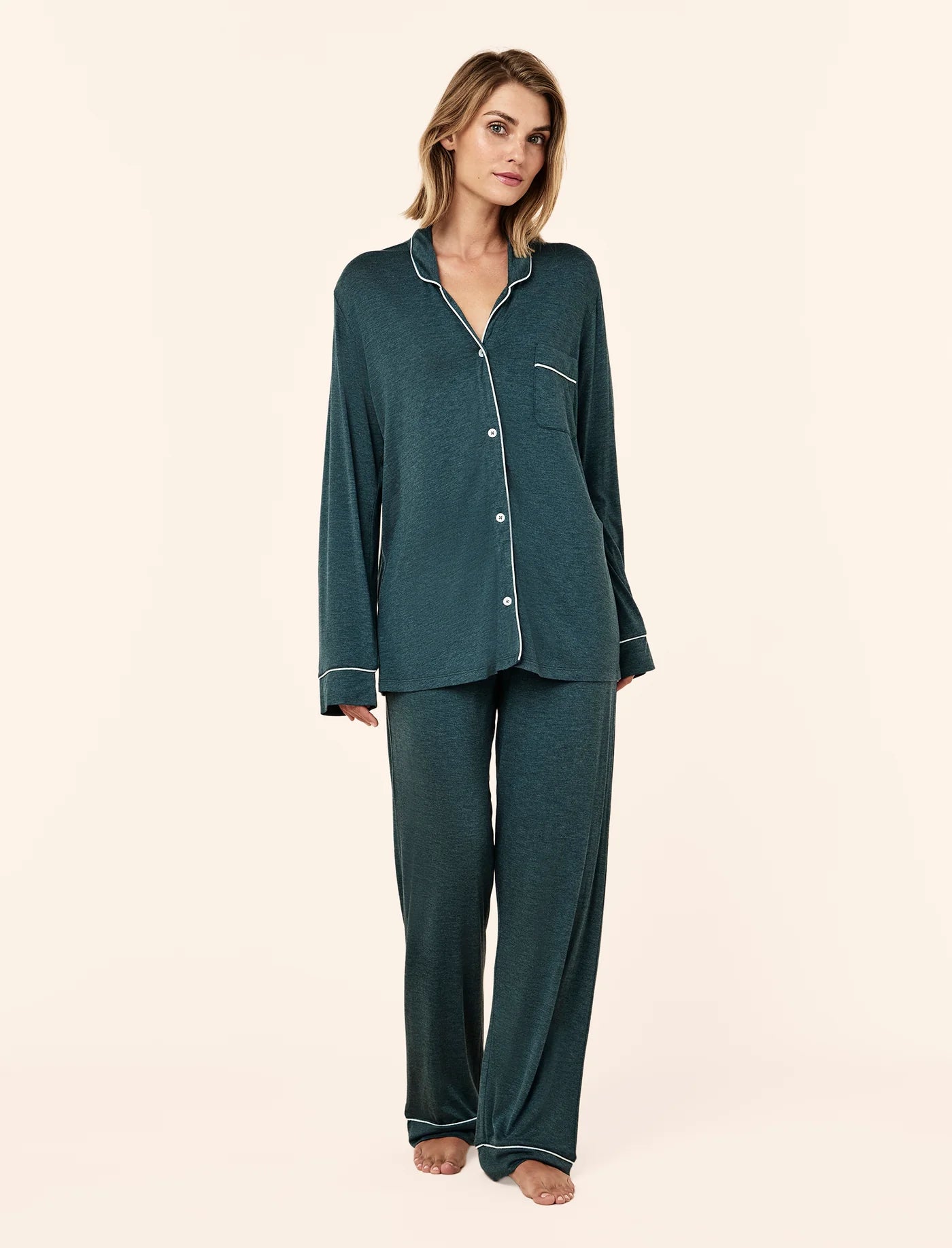 Kate Modal Soft Full Length PJ Set - Emerald