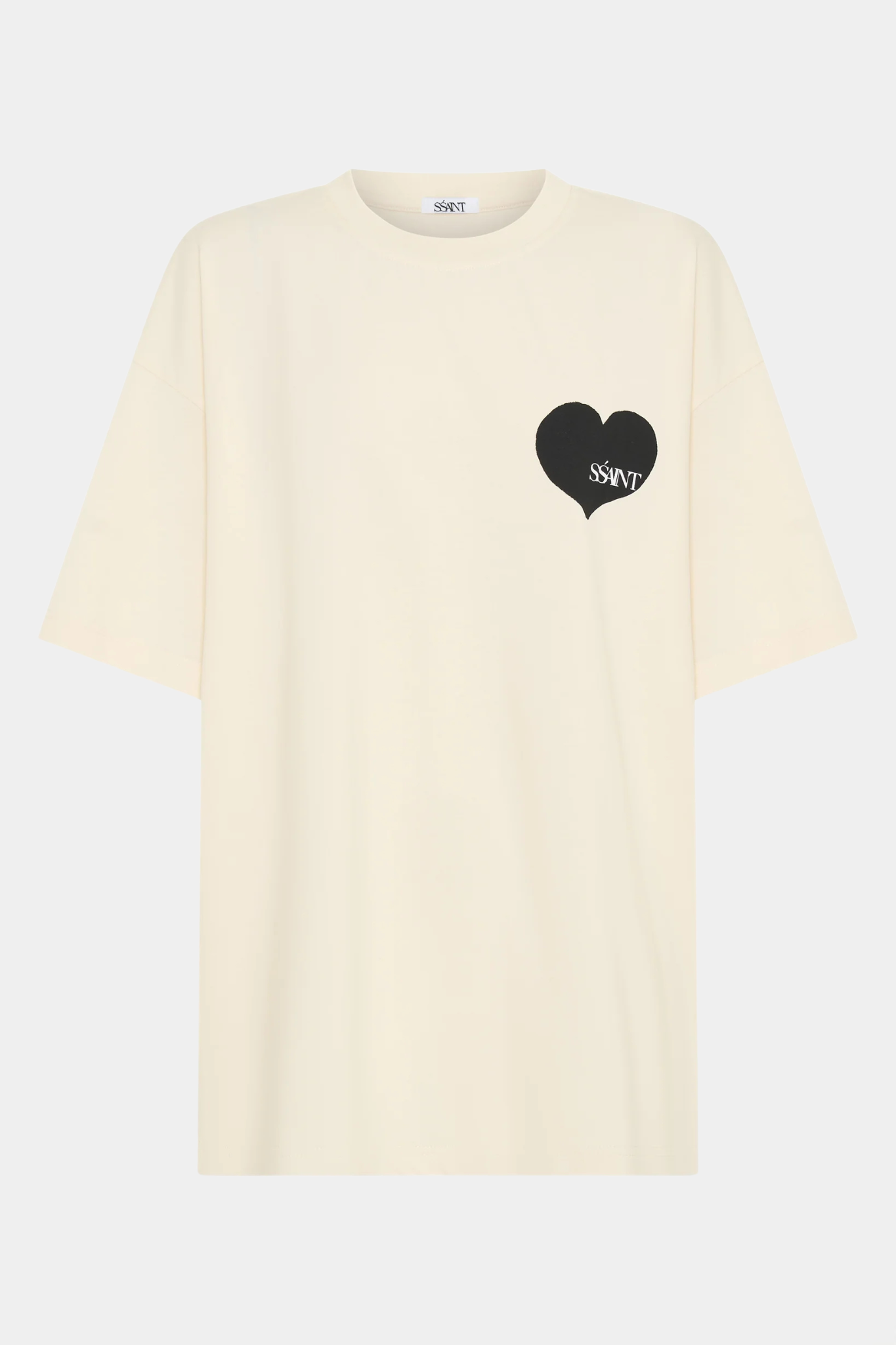 Heart Tee - Cream/Black