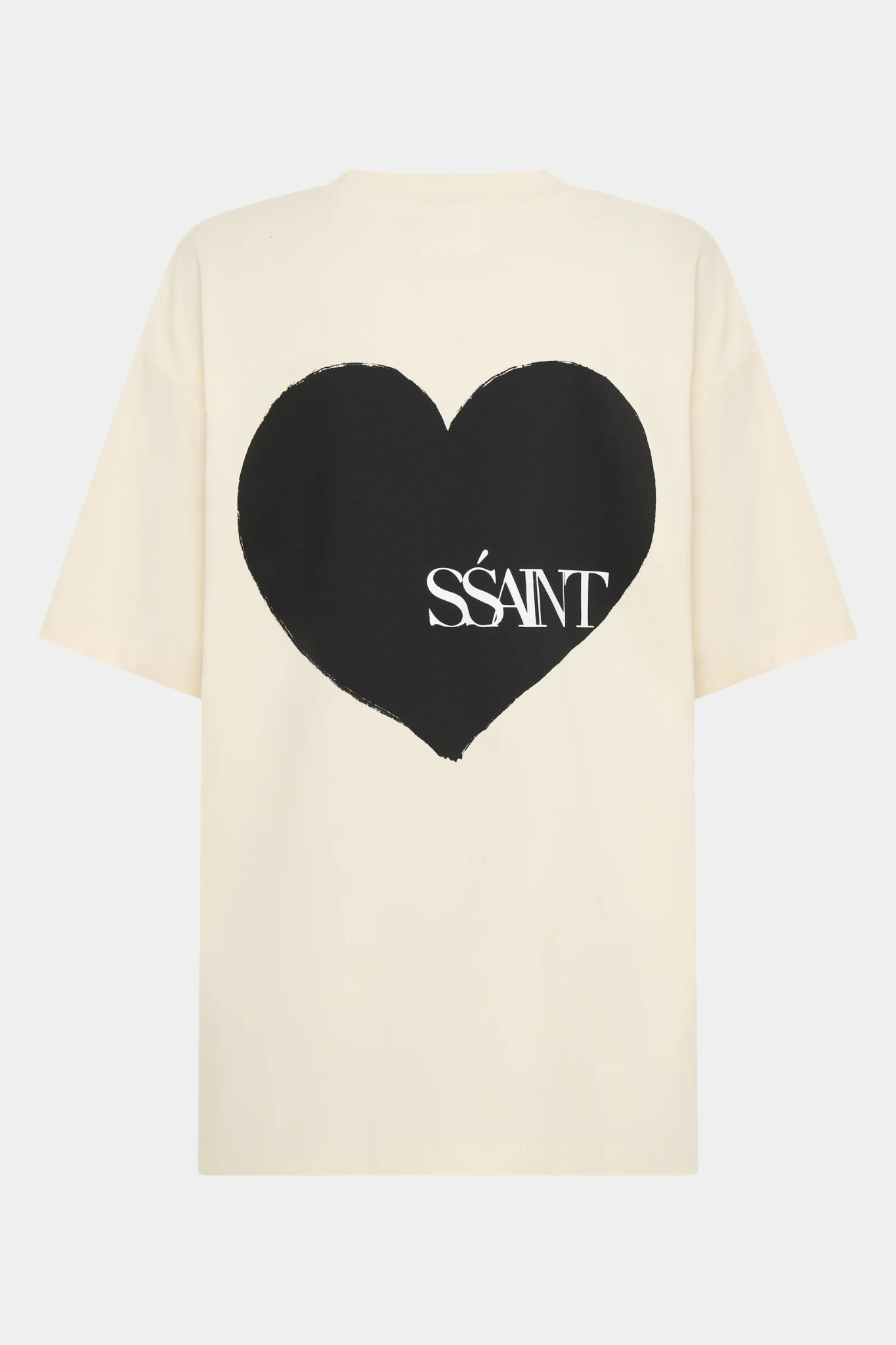 Heart Tee - Cream/Black