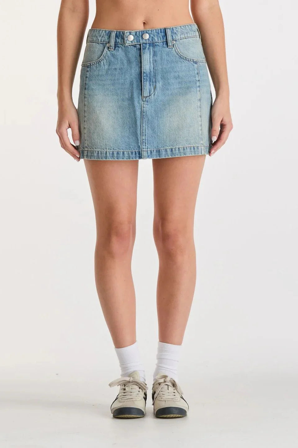 Moto Mini Skirt - Gasoline Blue