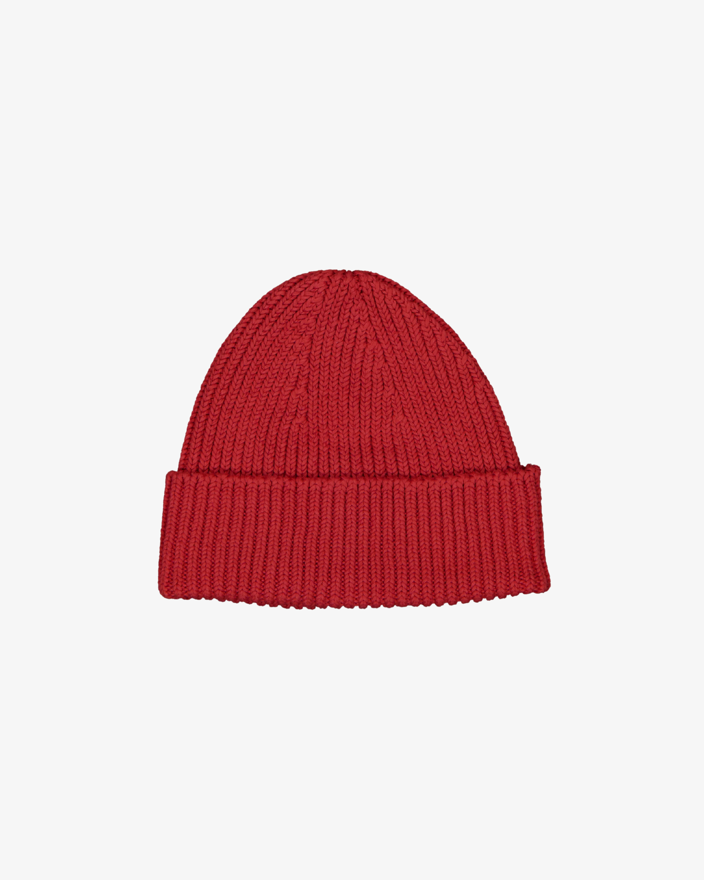 Organic Knit Beanie - Chilli