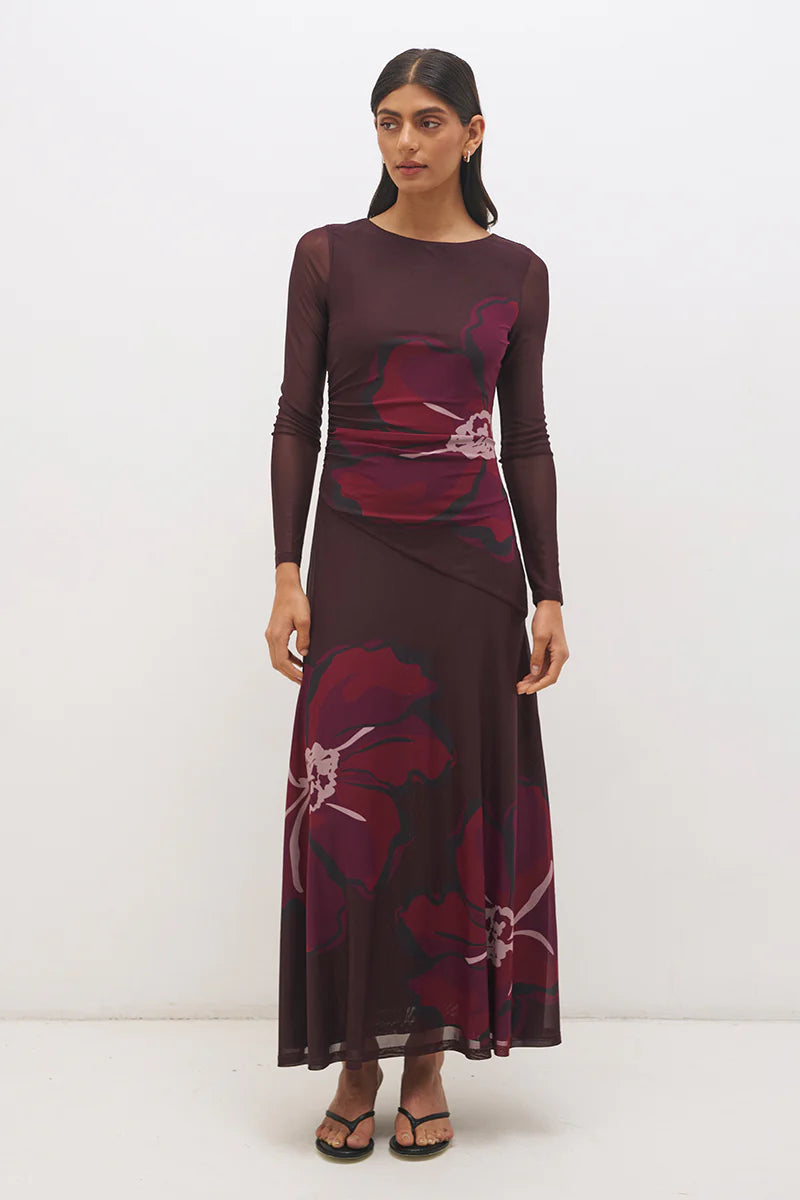 Lima Maxi Dress - Cherry Floral