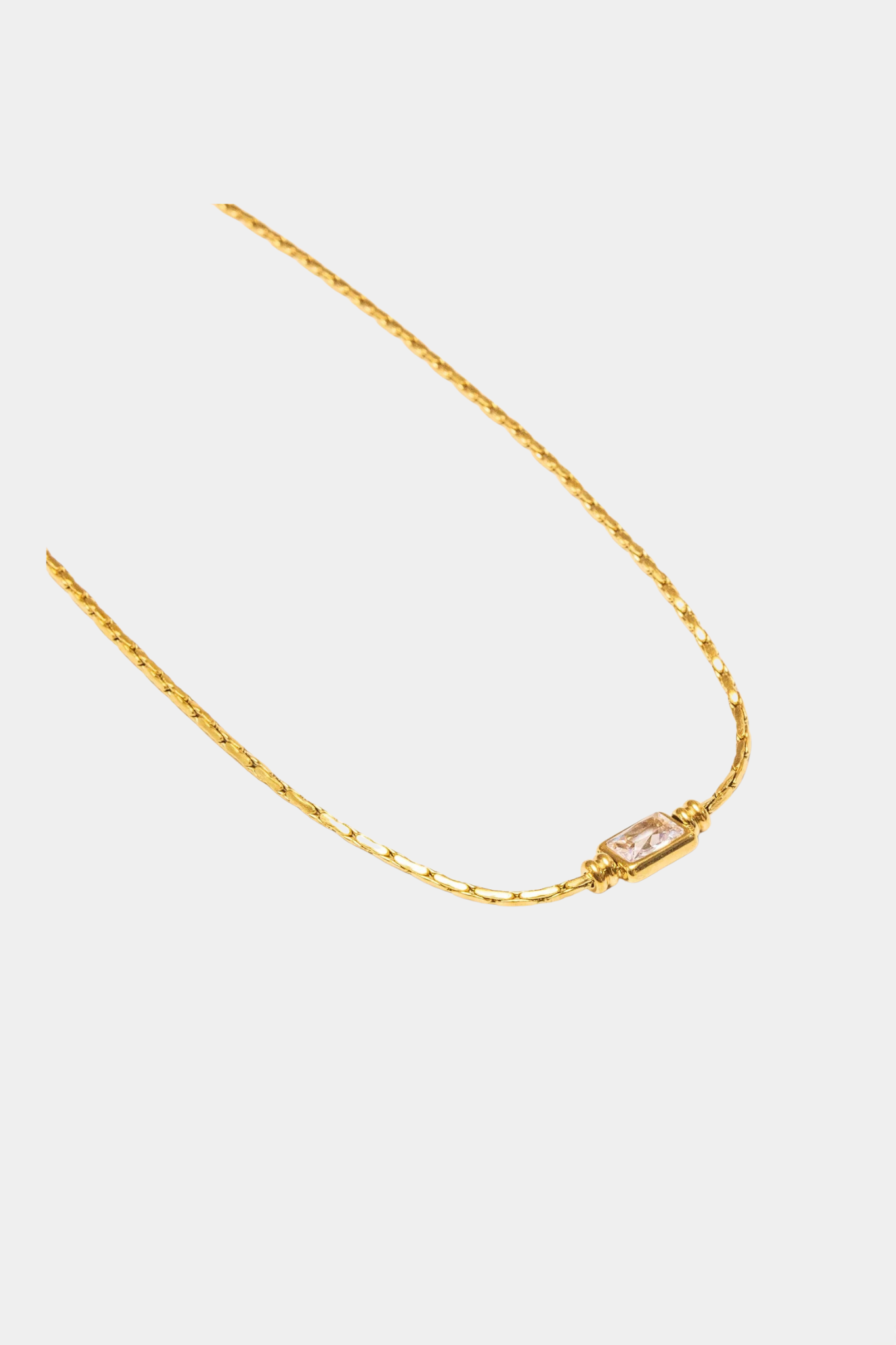 Moony Necklace in Gold Plated and Crystal