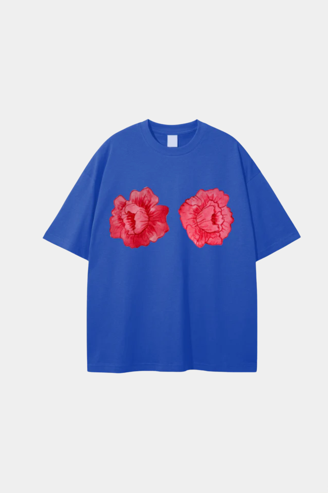 Blooming Boobies Oversize Tee - Blue