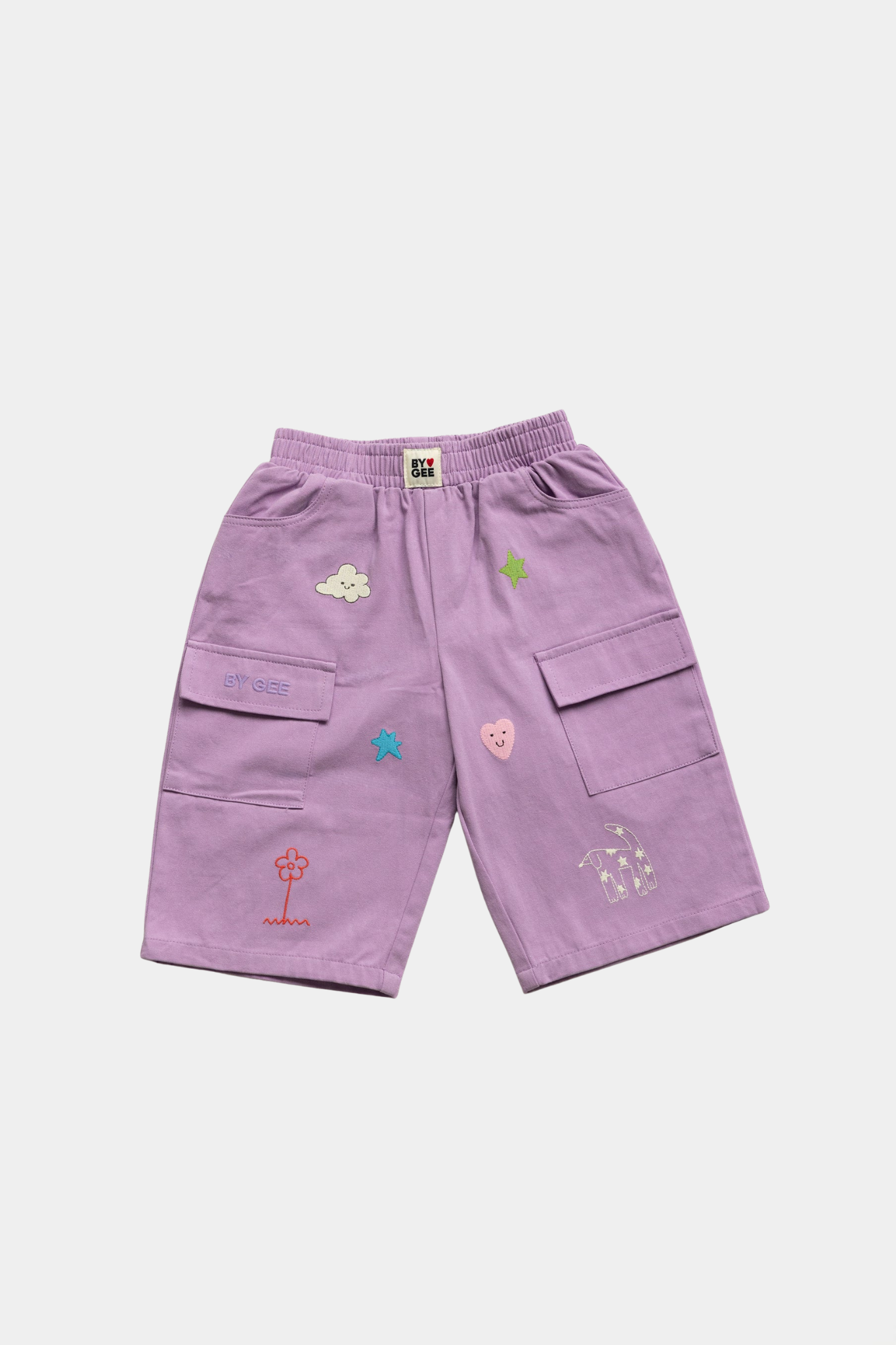 Cropped Wide Leg Cargo Pant - Lavender