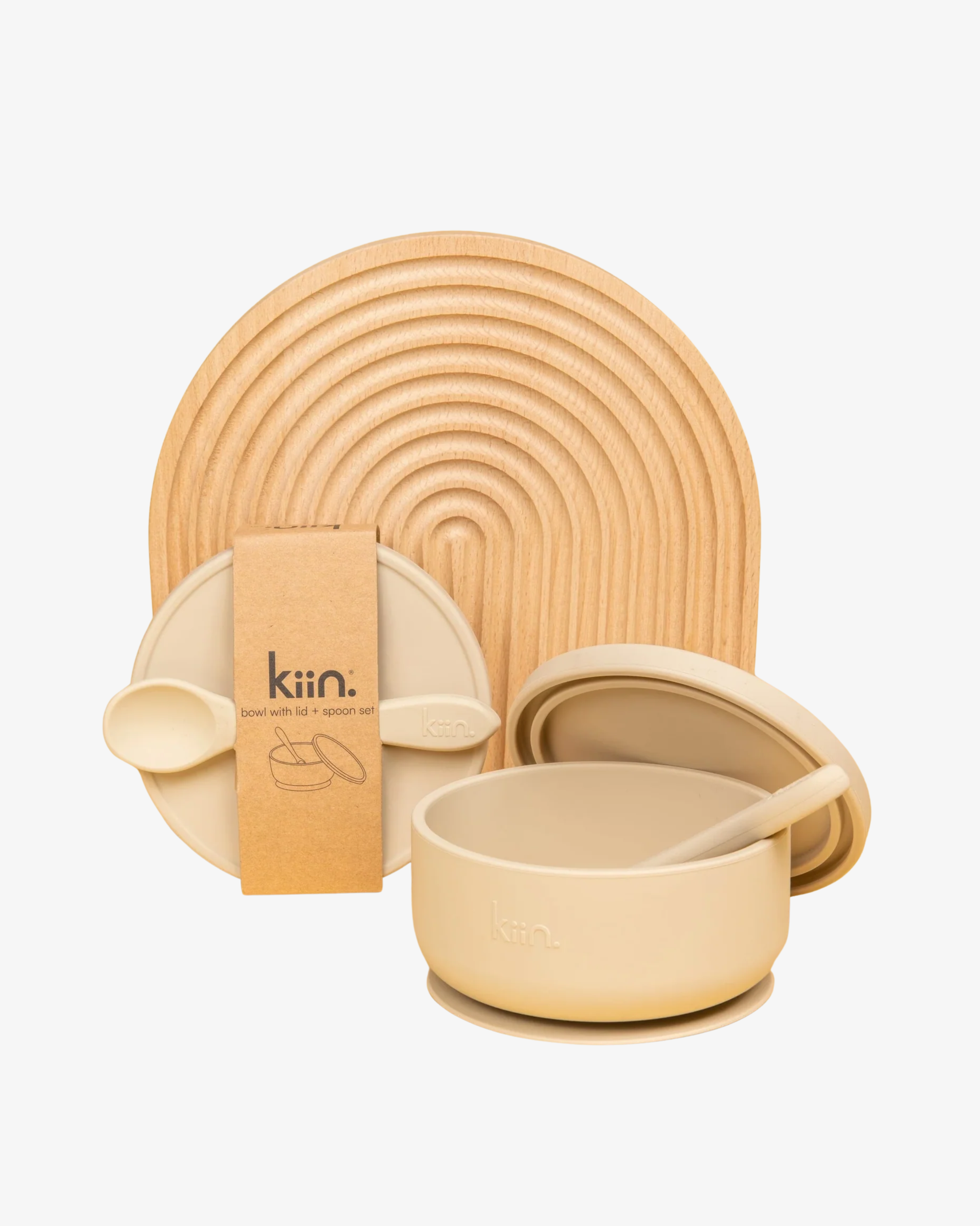 Silicone Suction Bowl With Lid + Spoon Sets