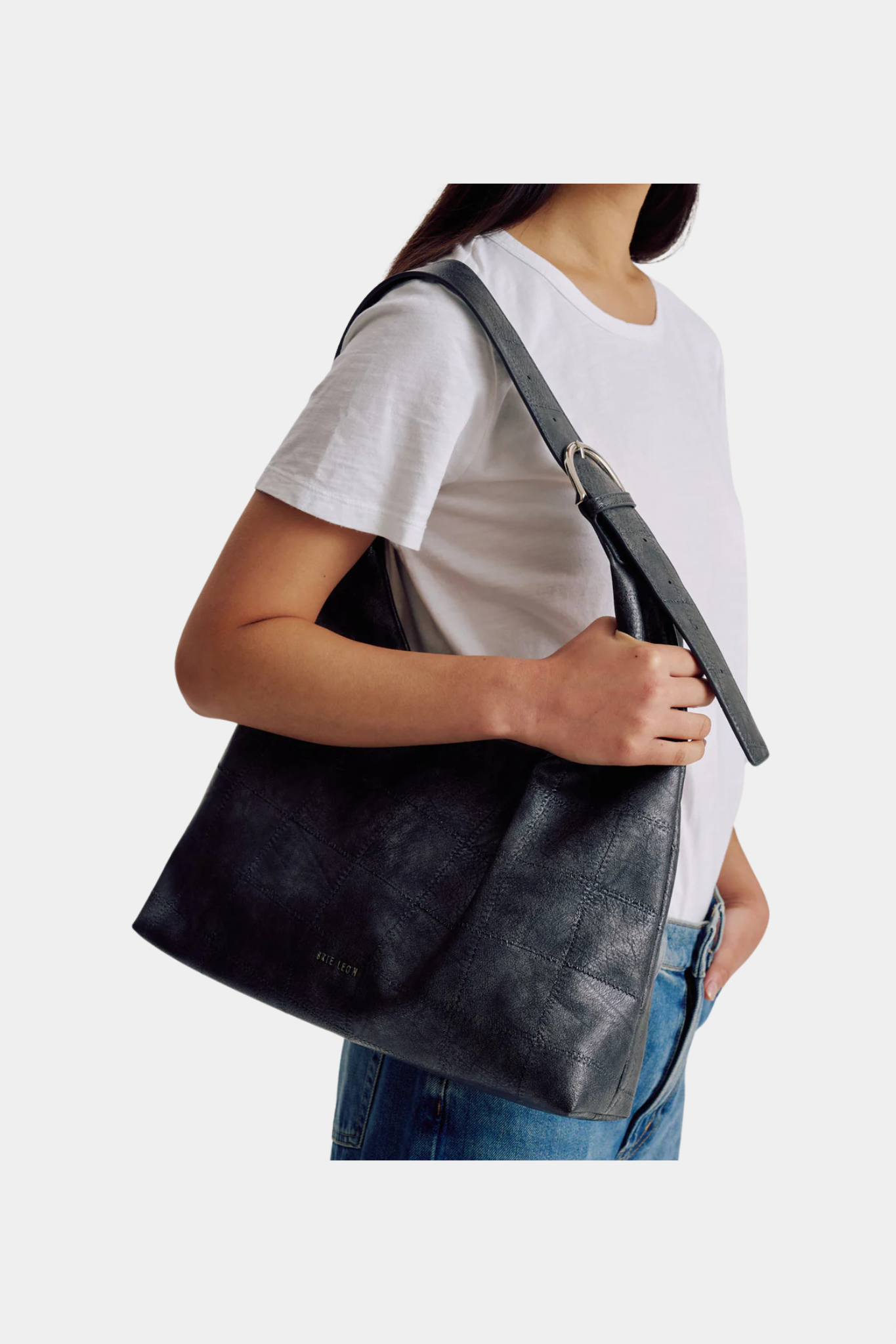 Anya Tote - Charcoal Patchwork