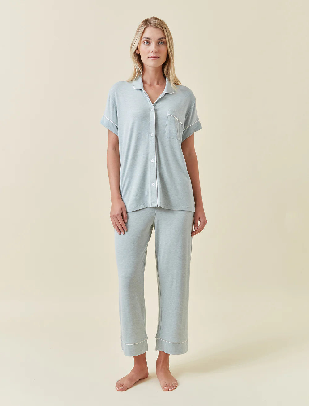 Kate Modal Soft Crop PJ - Sage