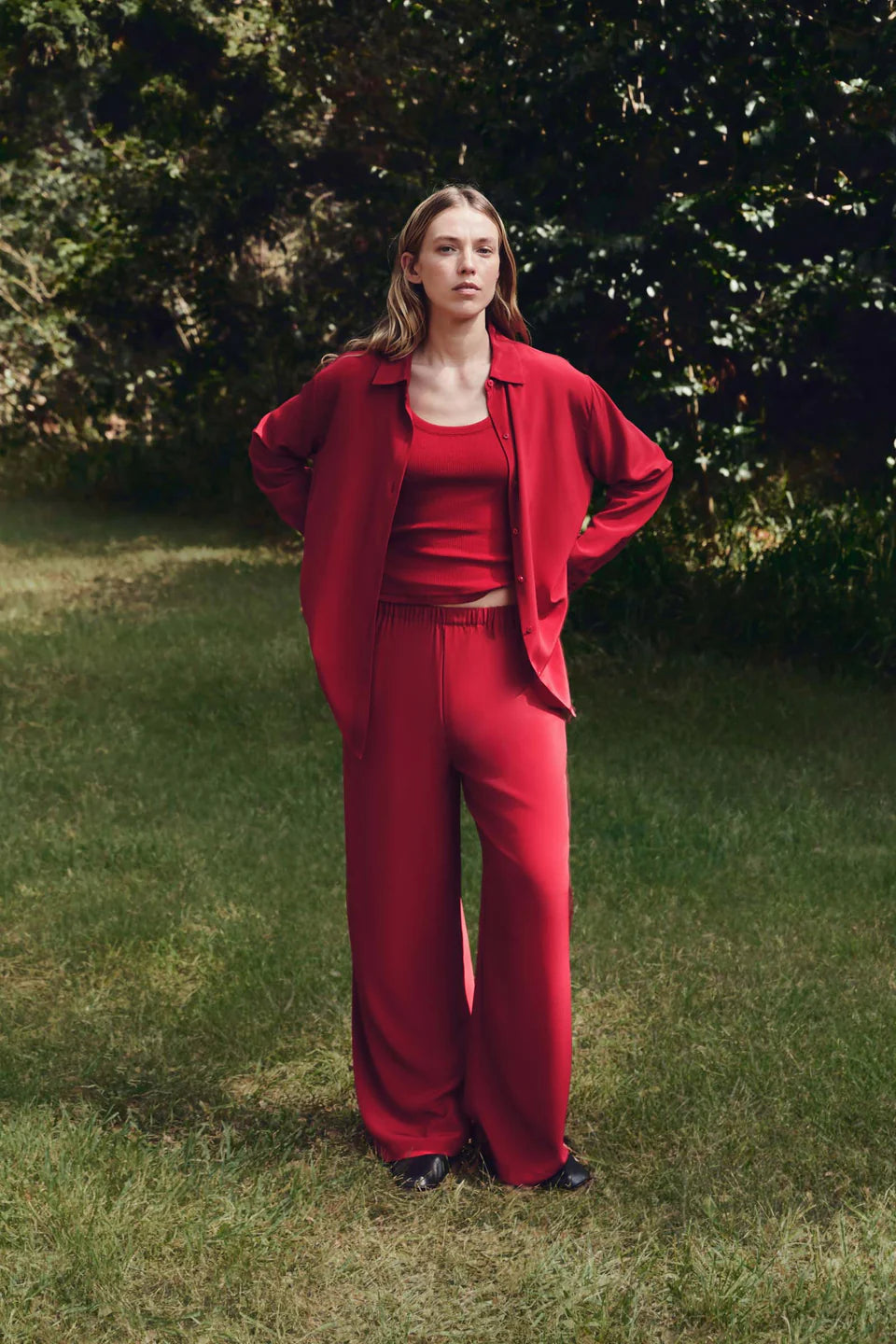 Betty Silk Pant - Mulberry