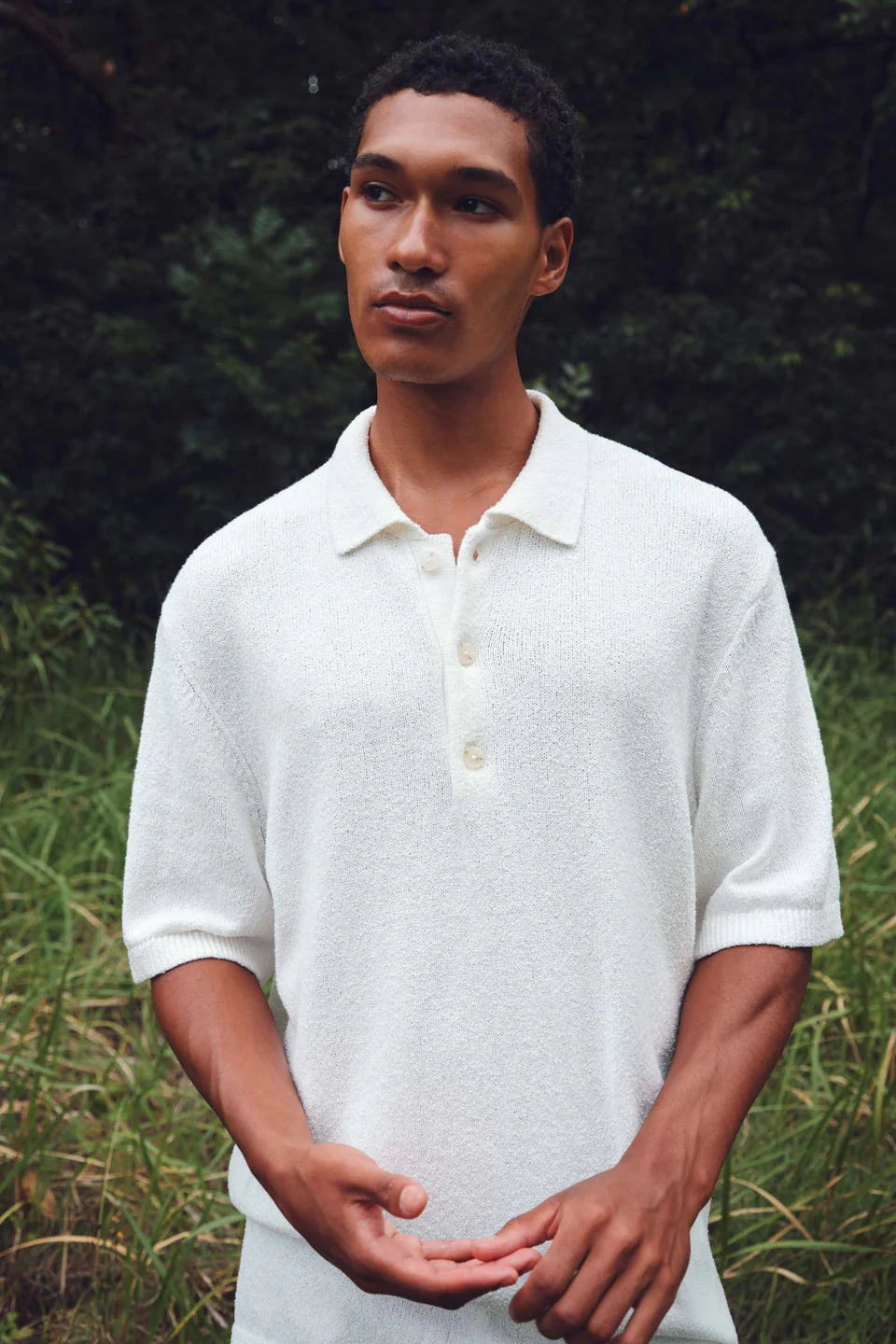 Martin Knit Polo - Cream