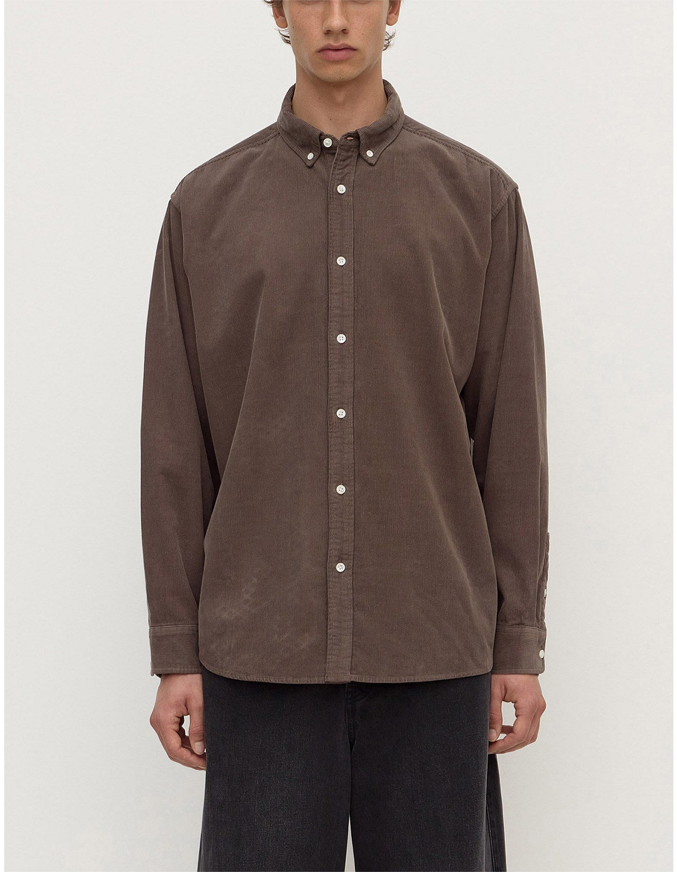 Cord Long Sleeve Shirt - Bark