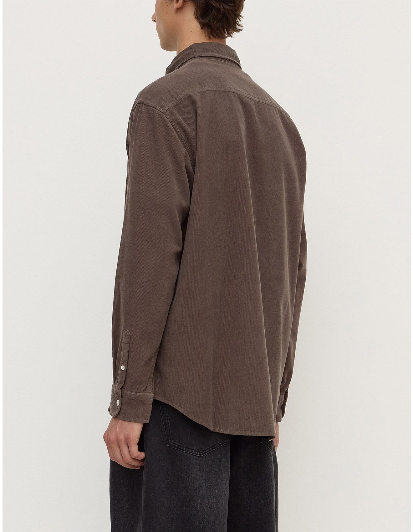 Cord Long Sleeve Shirt - Bark