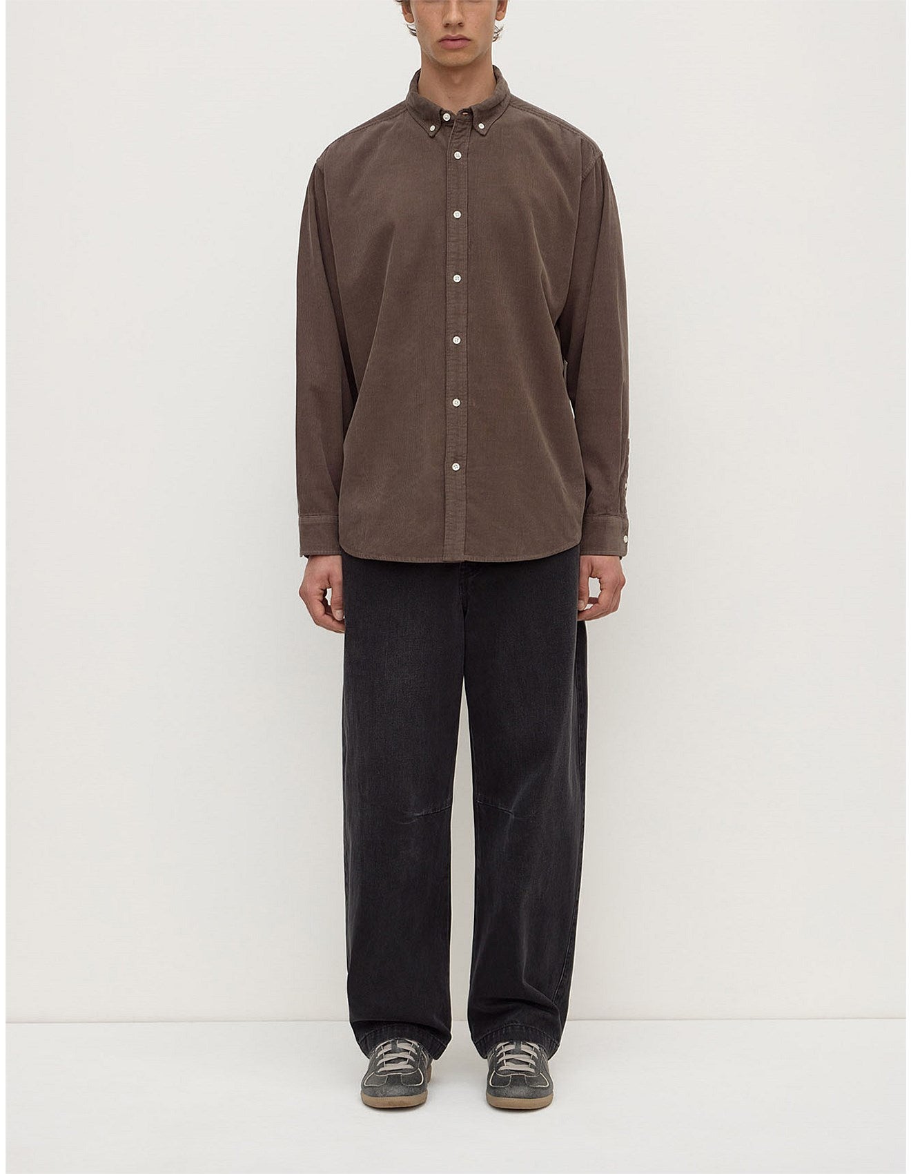 Cord Long Sleeve Shirt - Bark