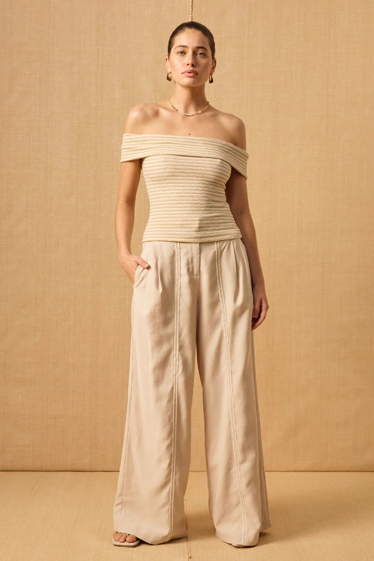 Ripple Top - Neutral Stripe