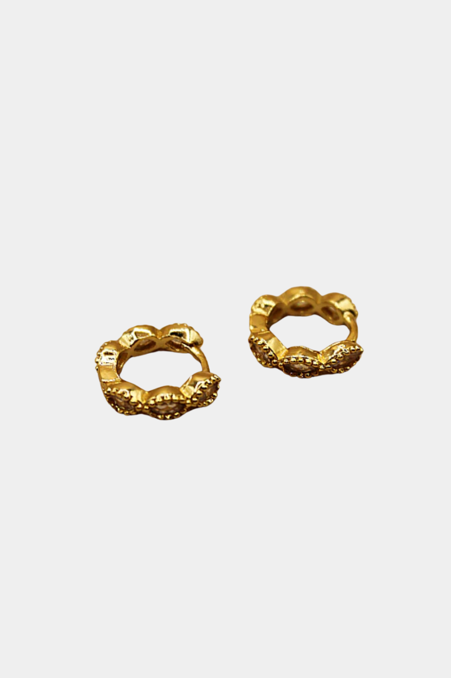 Amelia Hoop Earrings - Diamond / Gold
