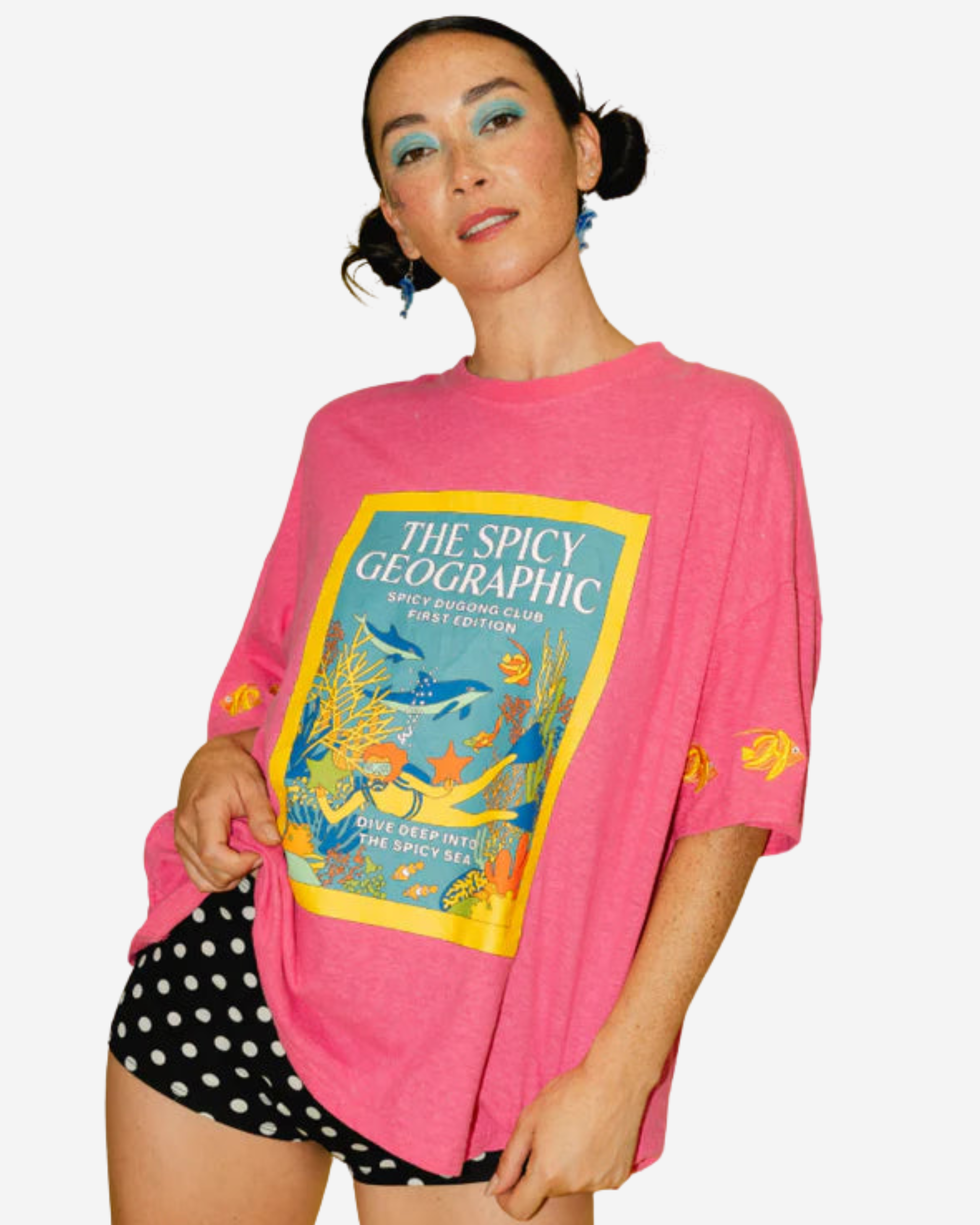 Spicy Geo Tee - Pink