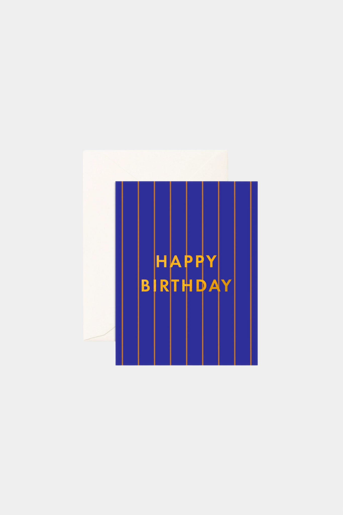 Birthday Cobalt Pinstripe Greeting Card