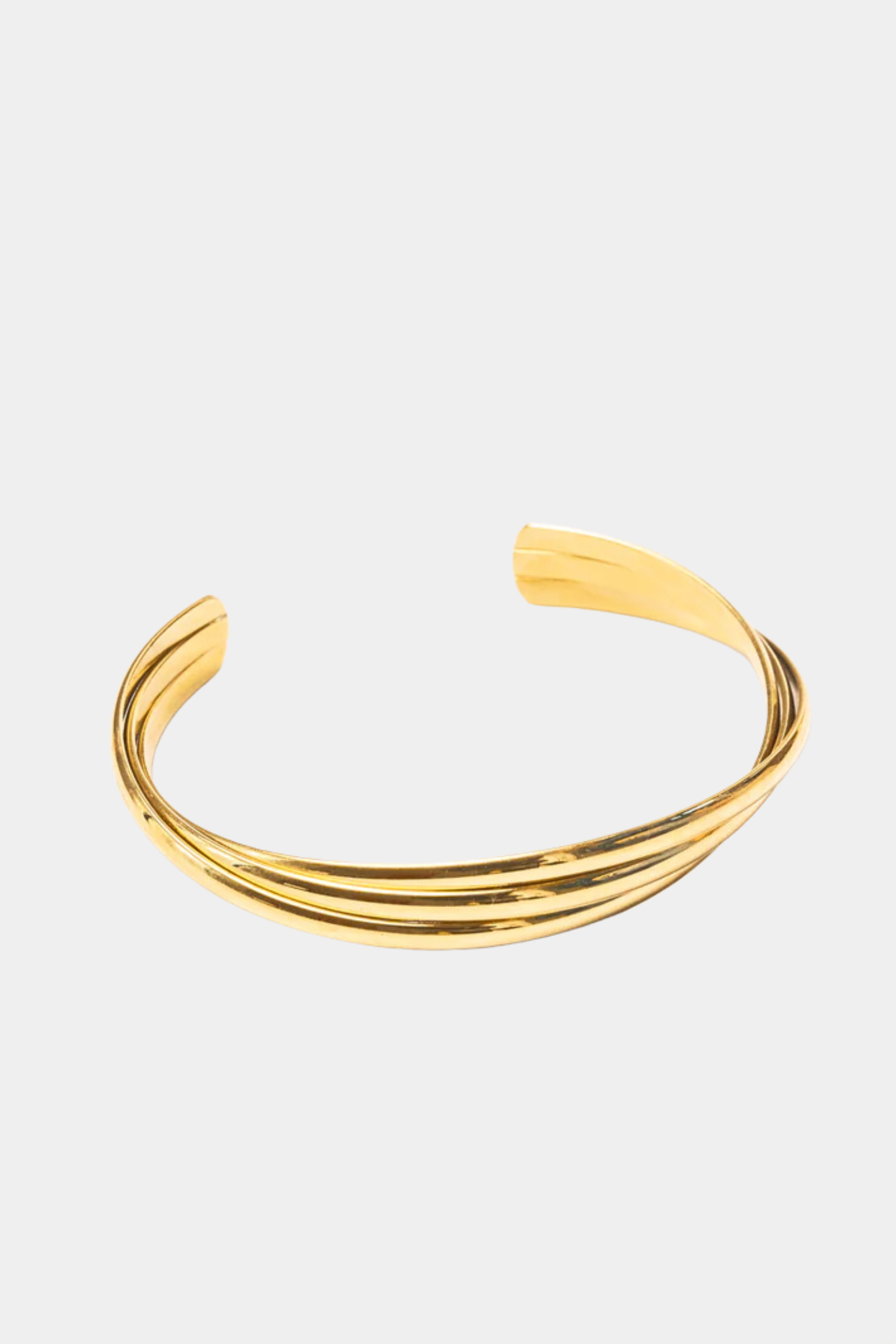 Intertwined Cuff Bracelet in Gold Plated