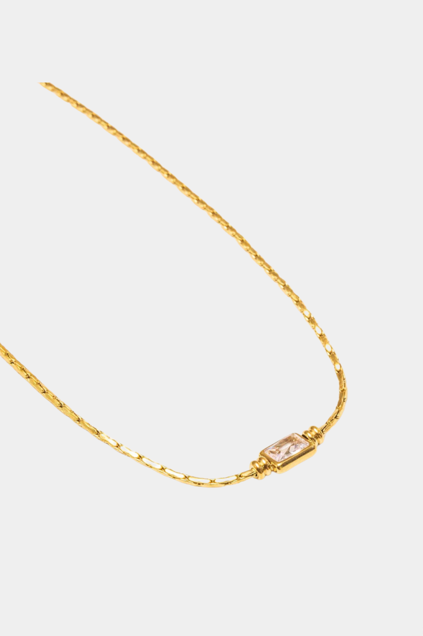 Moony Necklace Gold/Crystal