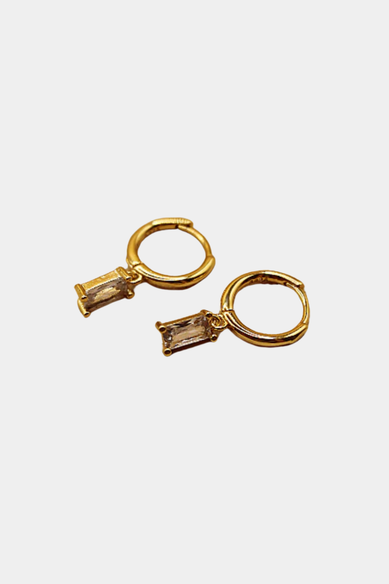 Leah Drop Earrings - Diamond / Gold