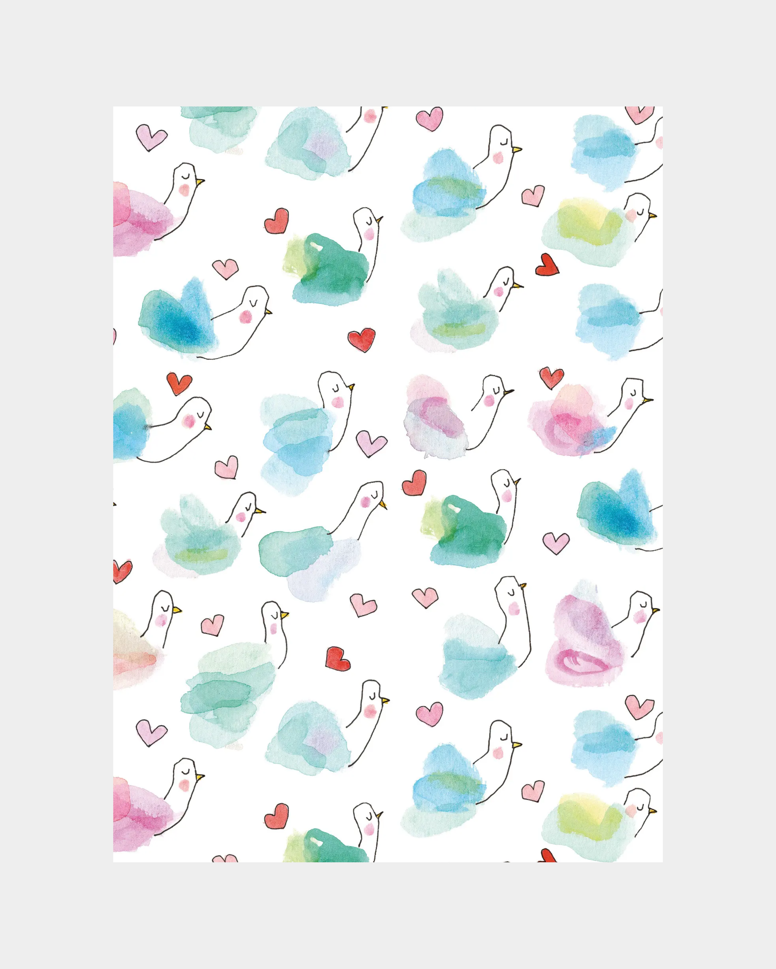 Wrapping Paper Book: Hearts & Flowers