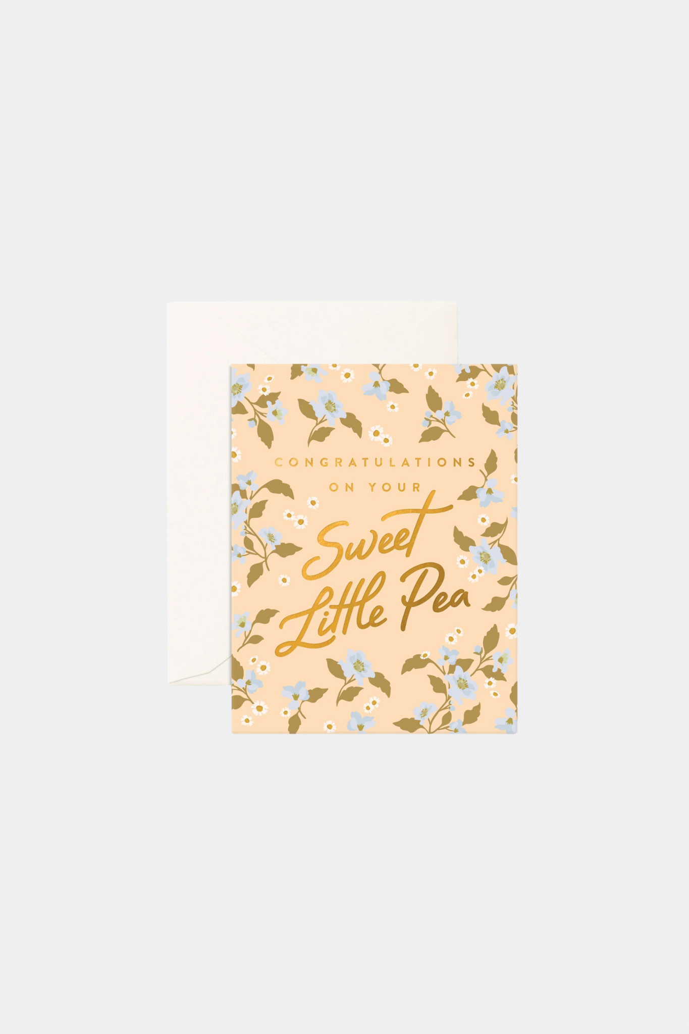 Sweat Pea Broderie Greeting Card