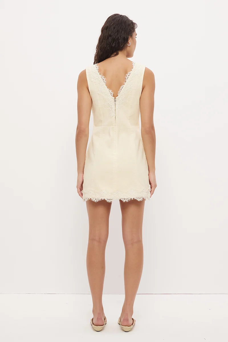 Lacie Denim Mini Dress - Lemoncello