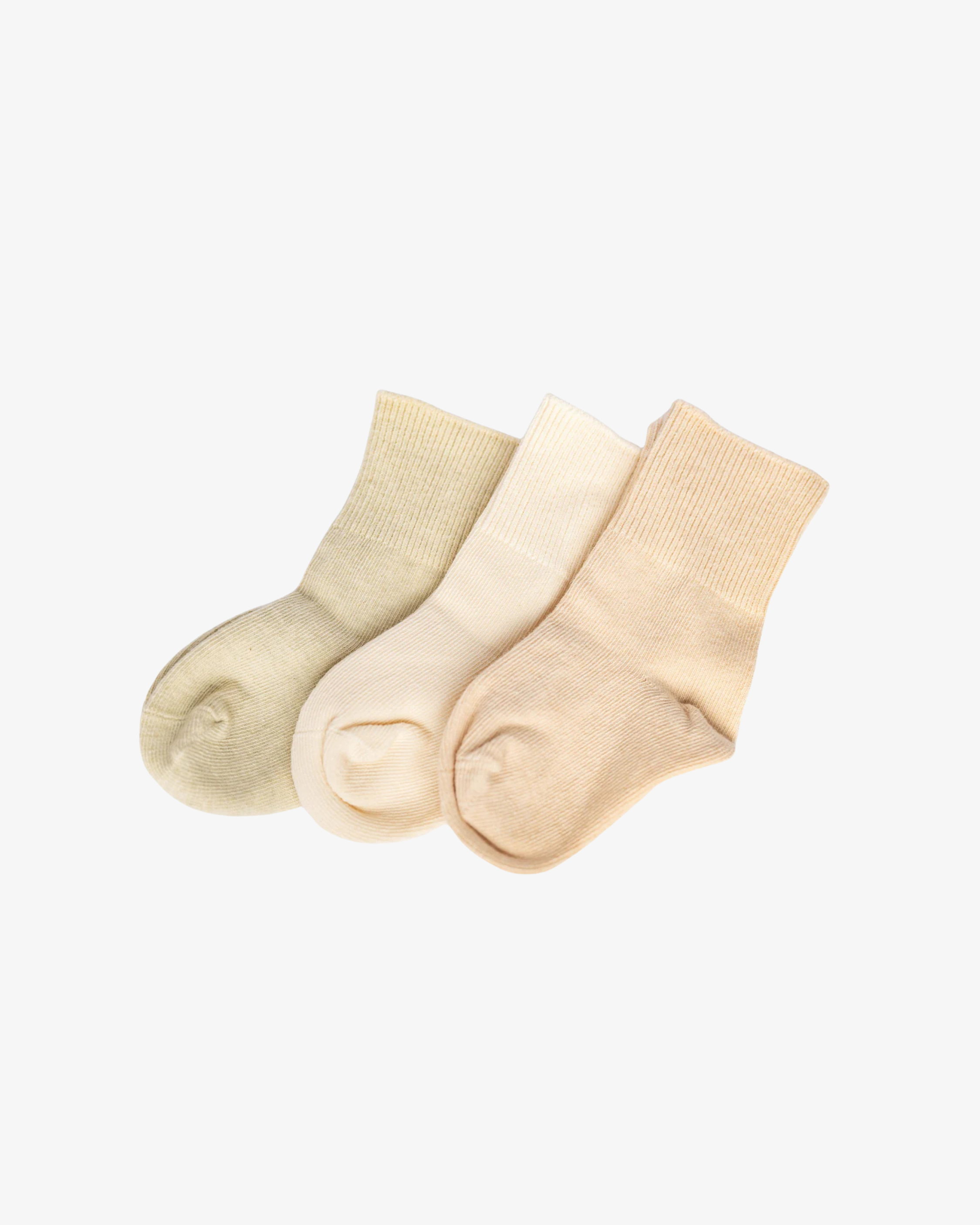 Organic Ribbed Baby Socks (3-Pack)