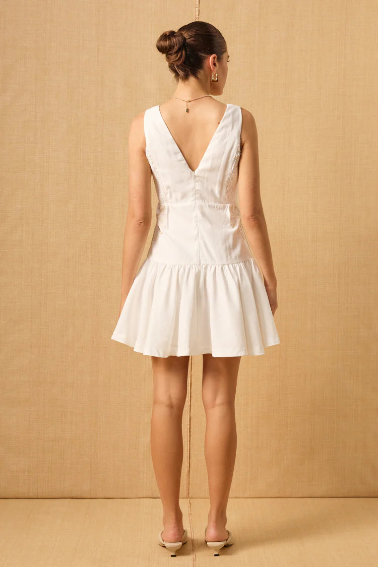 Scenic Mini Dress - White