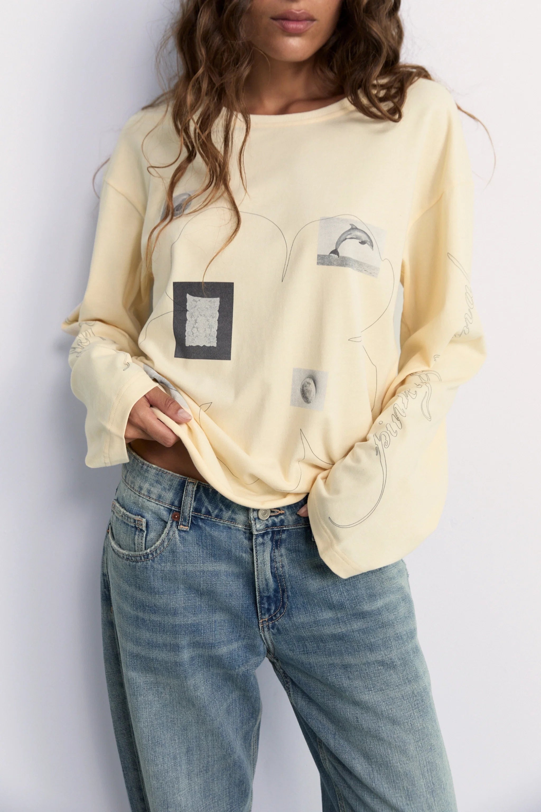 Pinky & Kamal Field Notes Long Sleeve Top - Soft Yellow