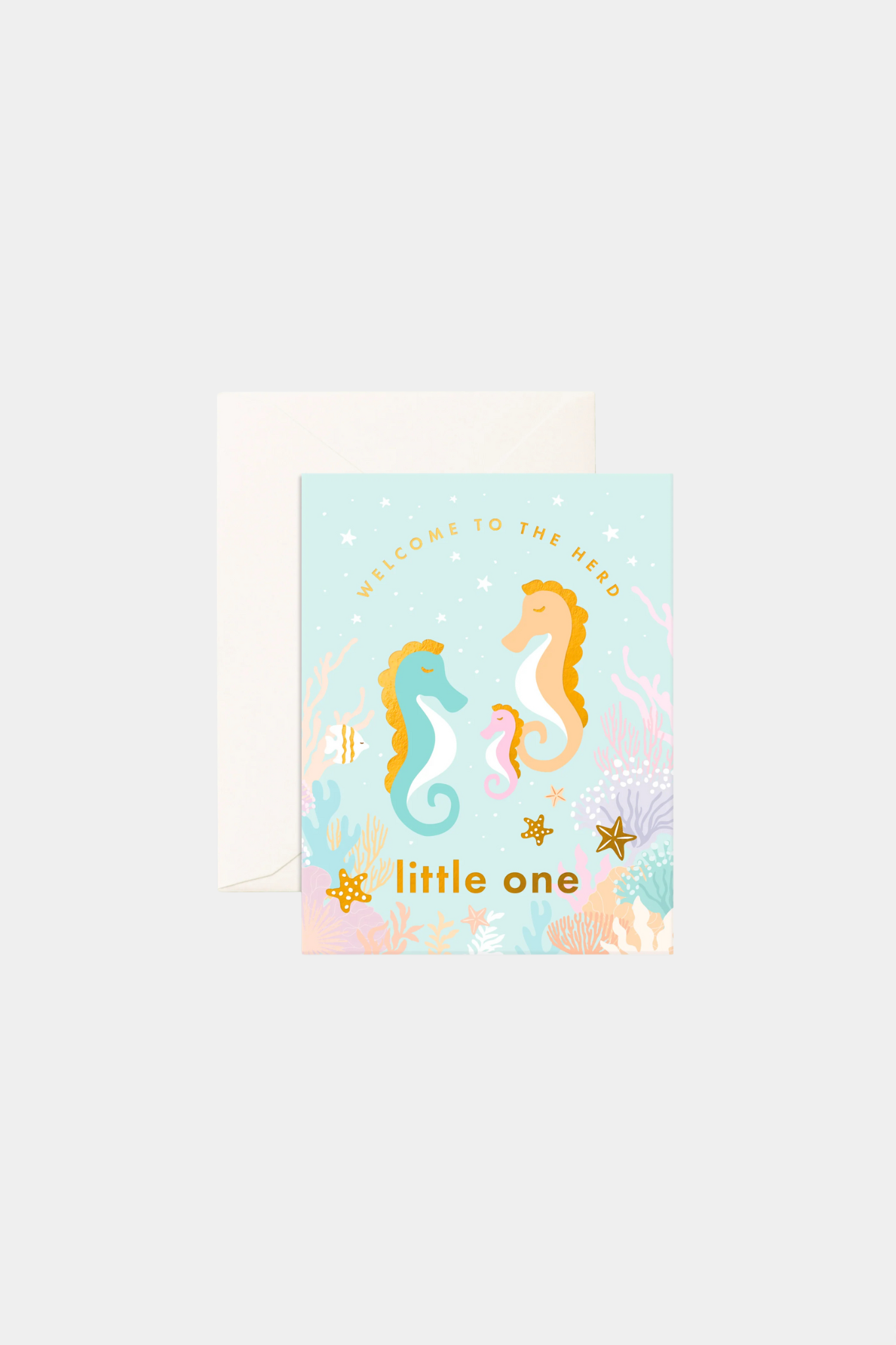 Welcome Little Seahorse Greeting Card